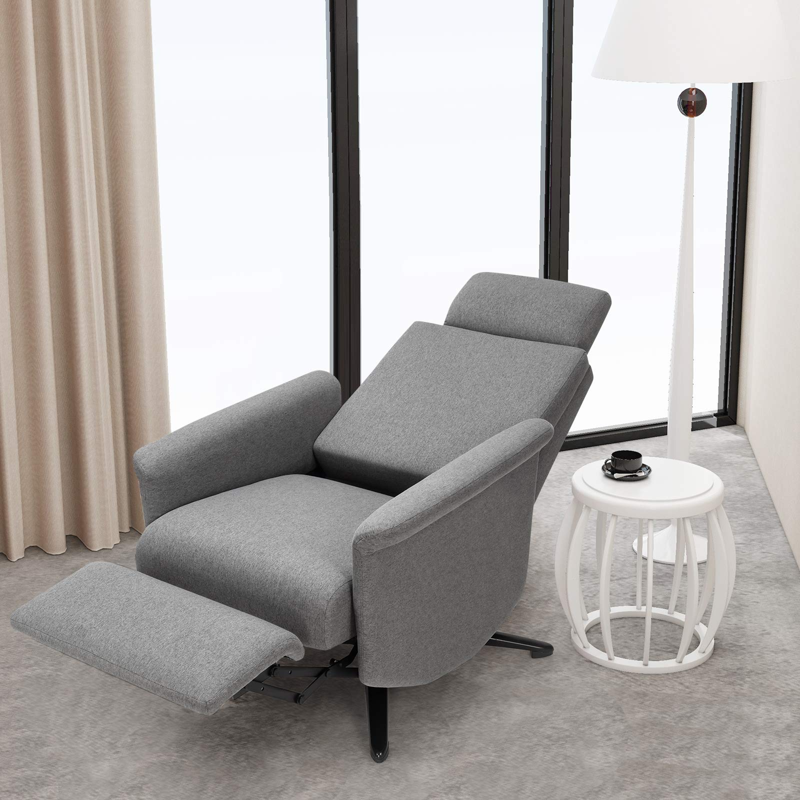 Recliner Chair with Vibration Massage & Remote Control , 360 Degree Swivel Reclining Sofa Chair