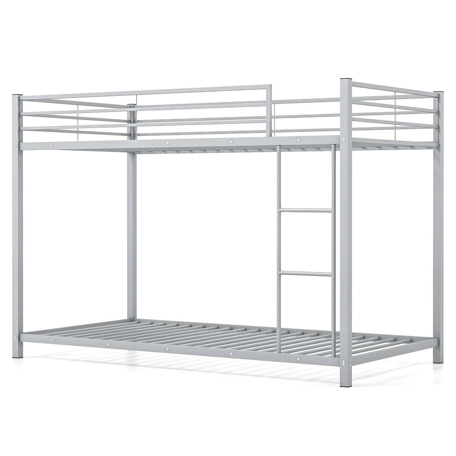 Metal Low Bunk Bed Twin Over Twin