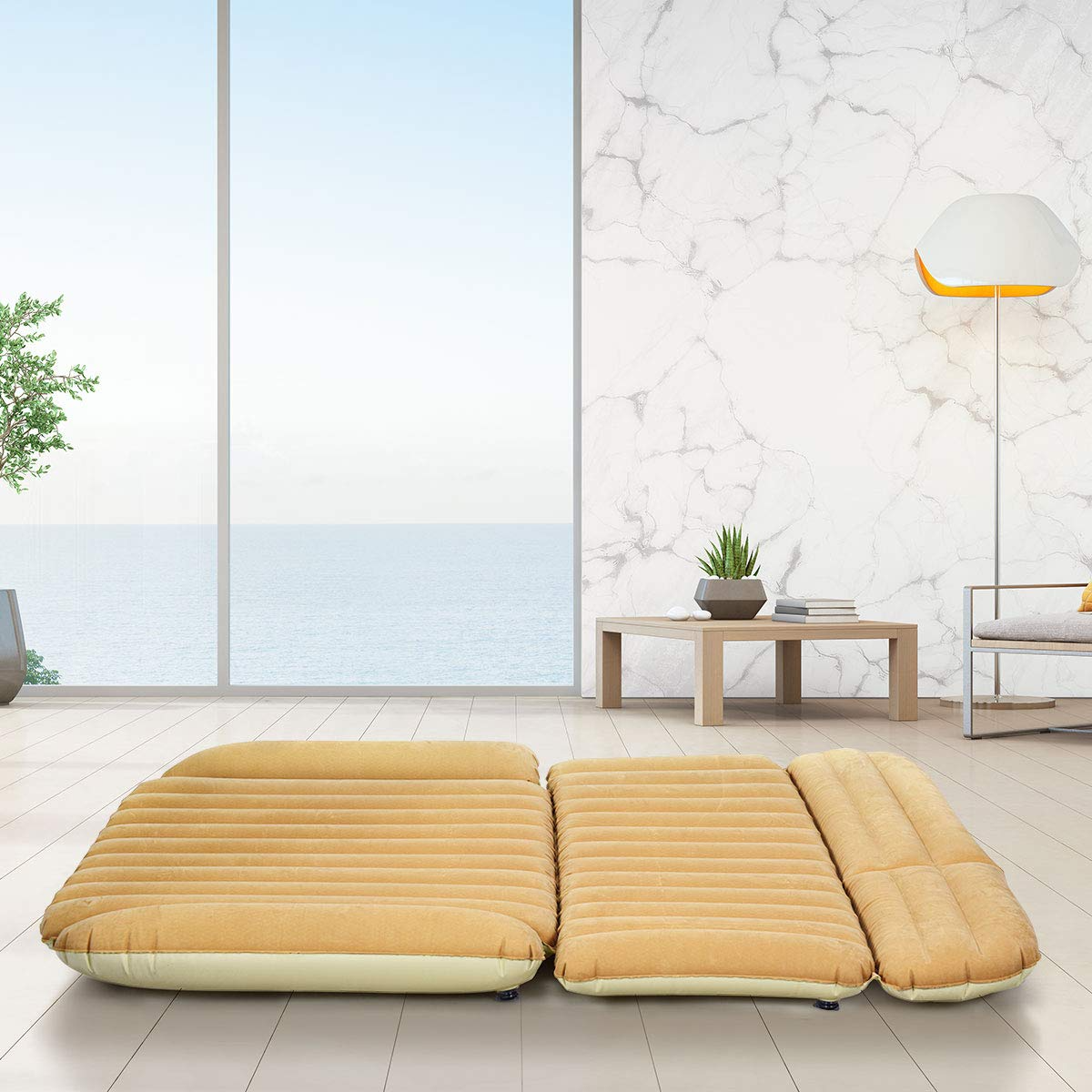 Car Air Mattress Back Seat Inflatable Blow Up Folding Camping Traveling Bed Mattress