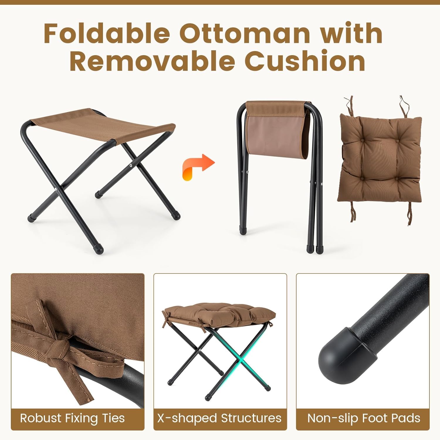 Lazy Sofa Chair with Ottoman, Upholstered Leisure Lounge Armchair with Folding Footrest, Side Storage Pocket
