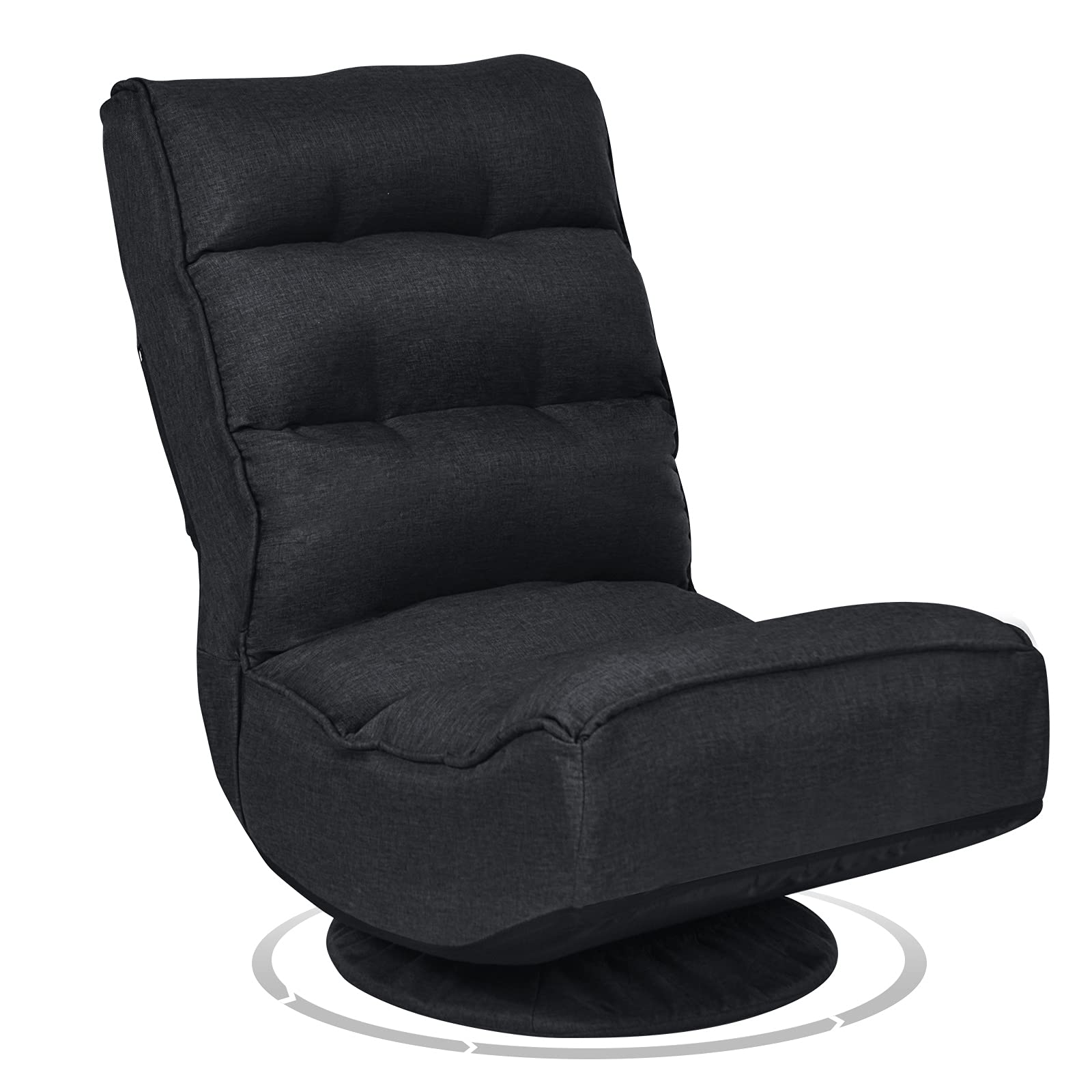 360 Degree Swivel Gaming Chair, 6 Position Adjustable Folding Floor Chair