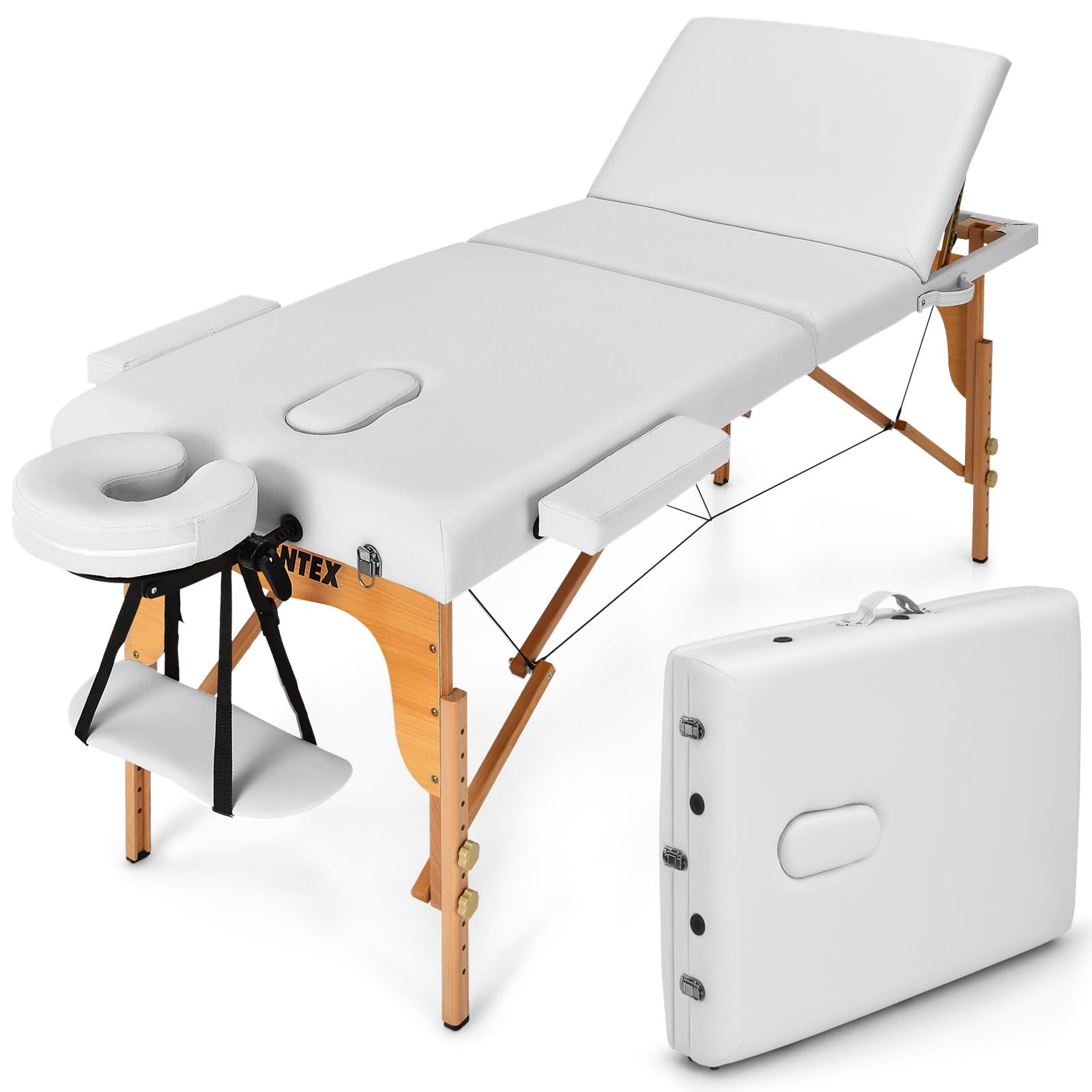 Portable 3 Sections 84inch Folding Massage Table with Carry Case