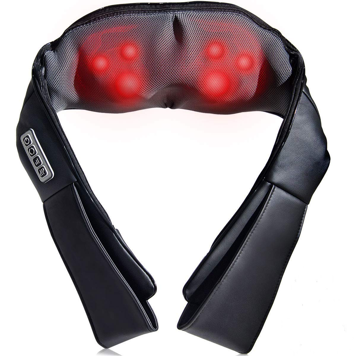 Shiatsu Neck Back Massager with Heat, Electric 3D Kneading Massage Pillow for Neck