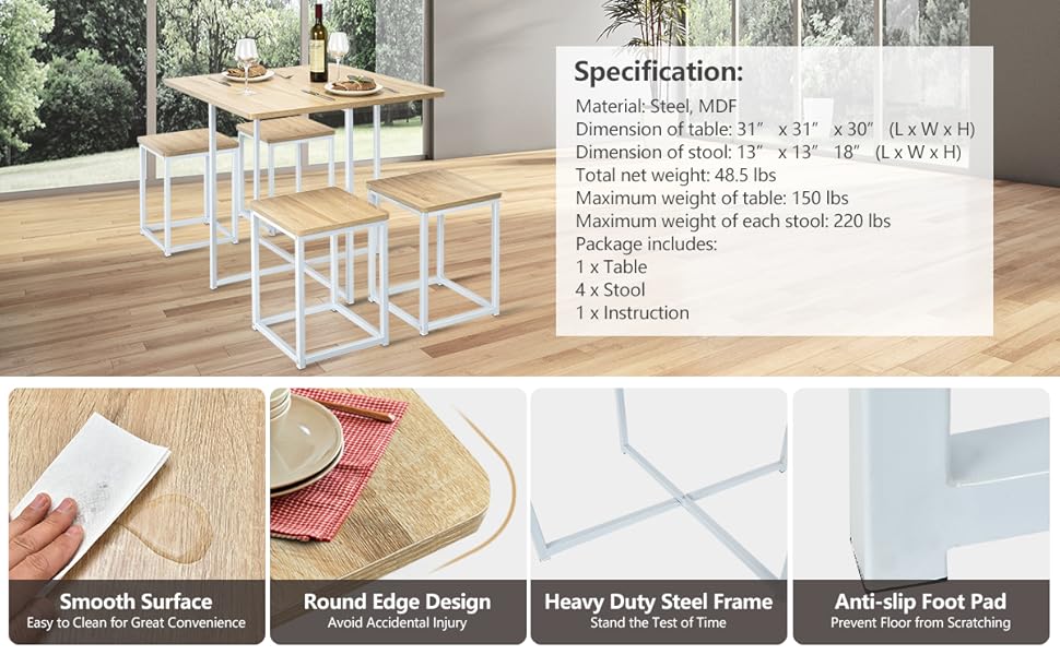 Dining Set for 4