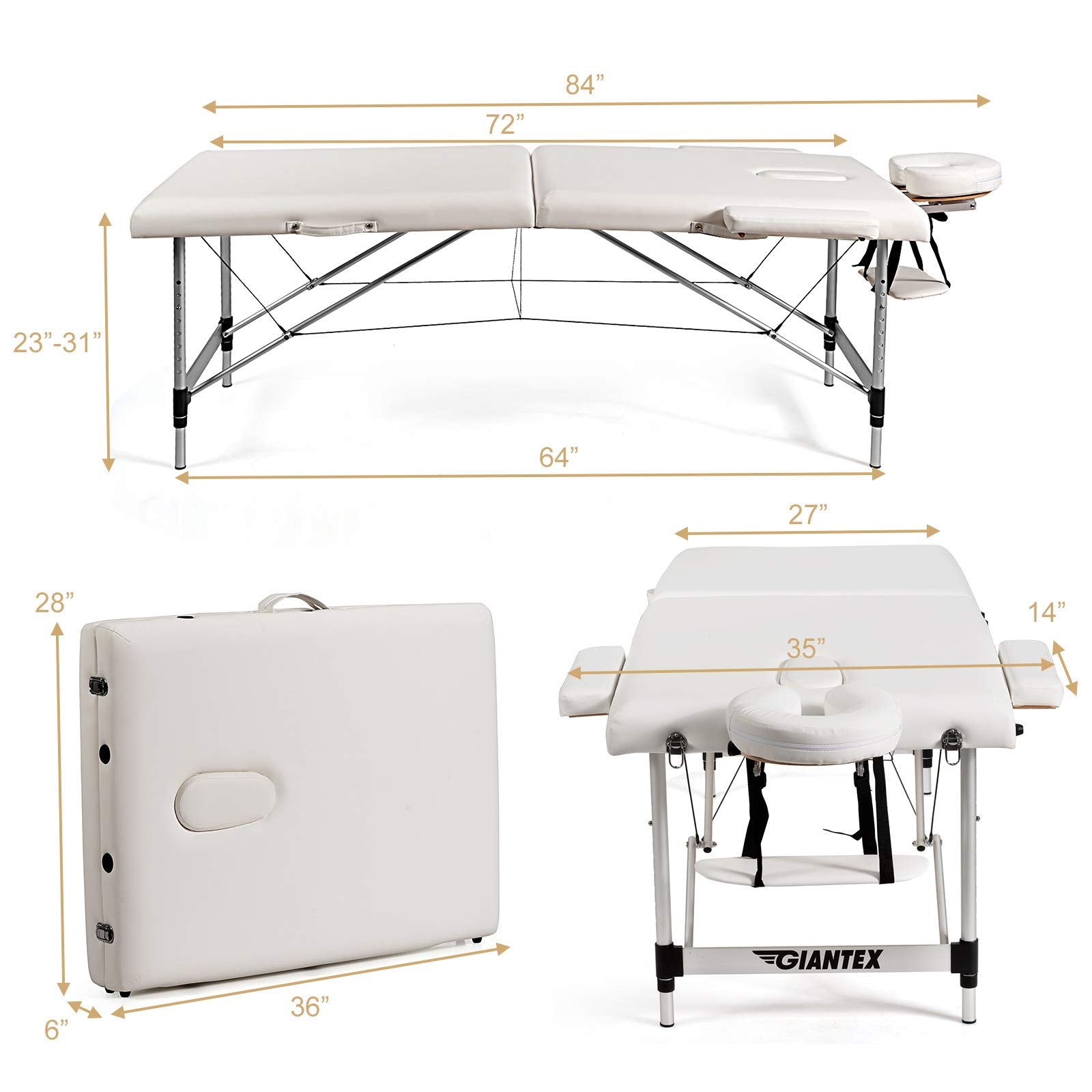 84" Massage Table with Carry Case