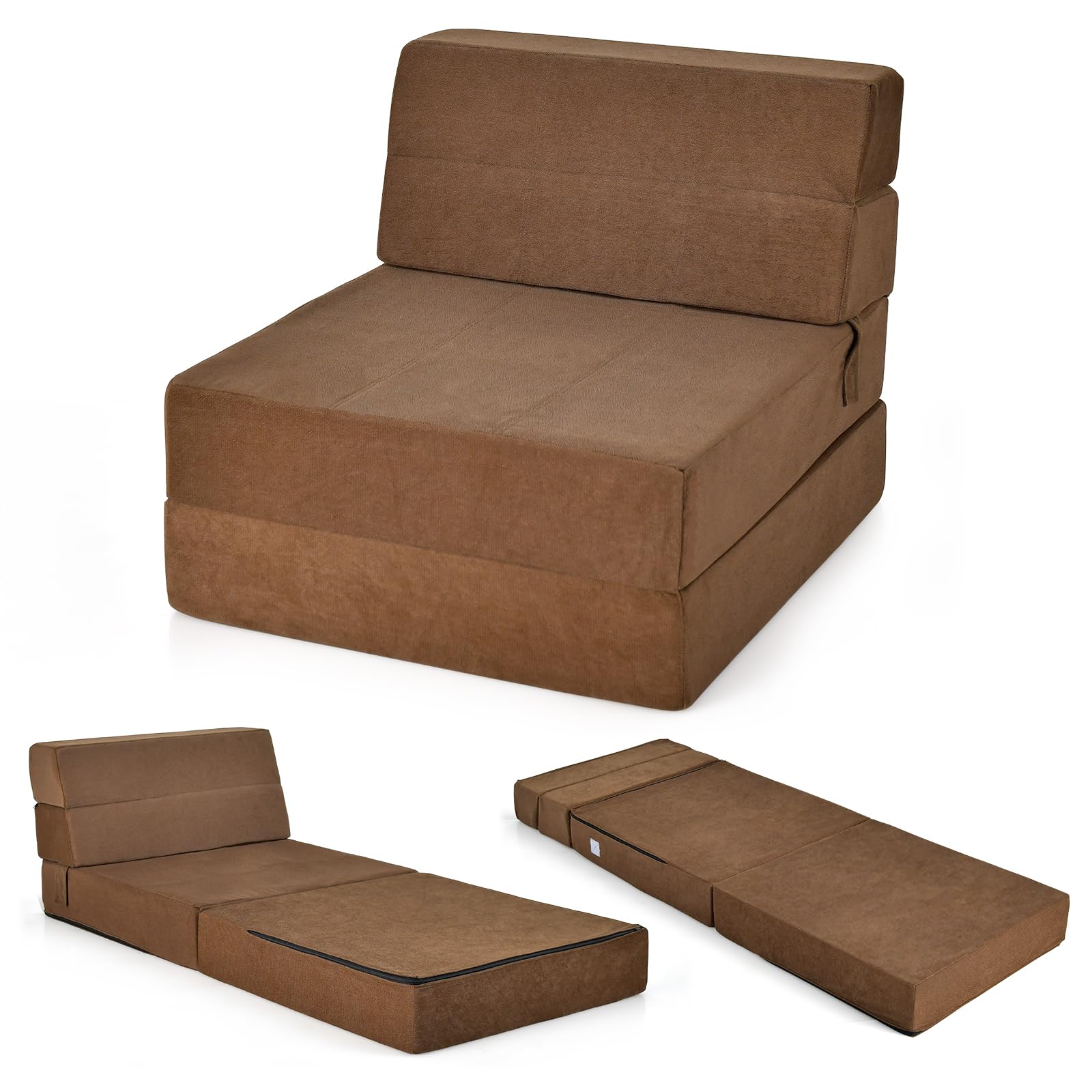 Folding Floor Sofa Bed, Convertible Sleeper Chair Bed