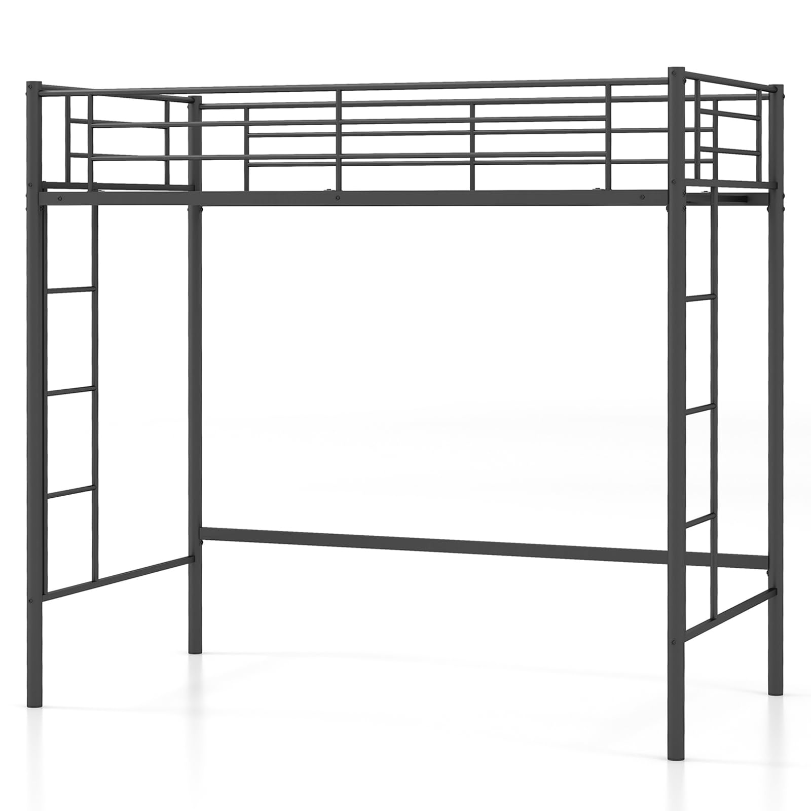Metal Loft Bed Frame Twin Size
