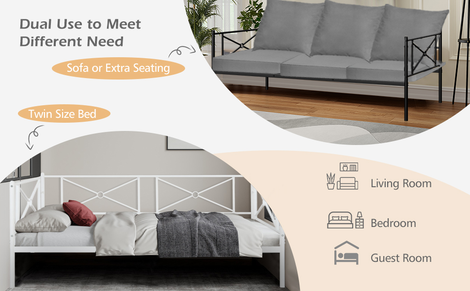 metal daybed frame