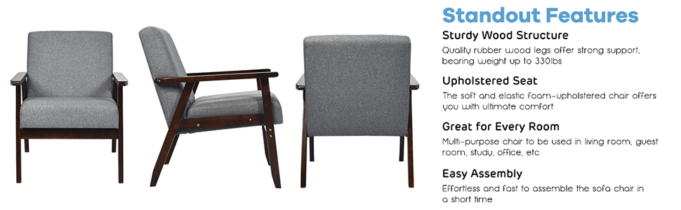 mid century accent chair
