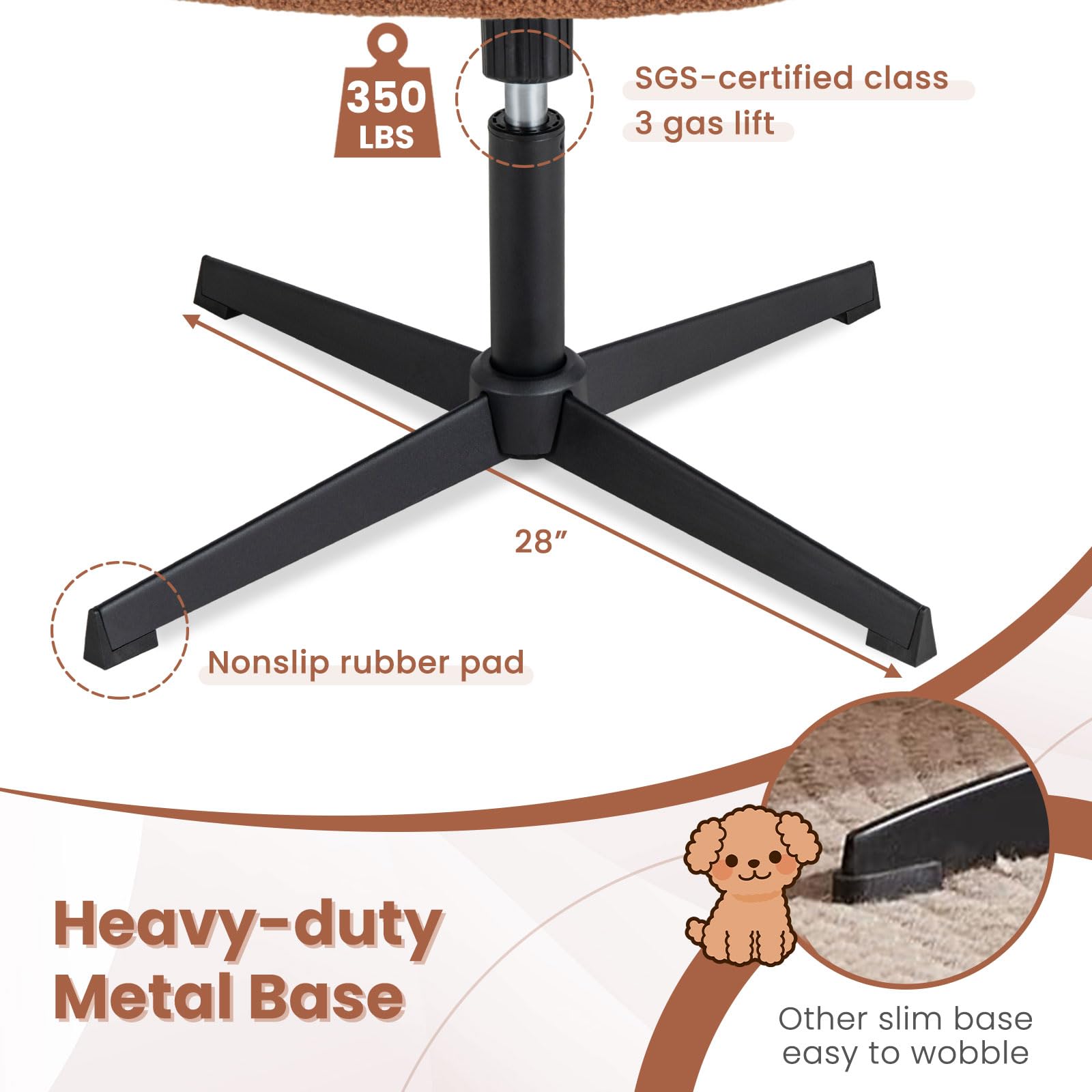 Criss Cross Chair, Height Adjustable Computer Swivel Office Chair