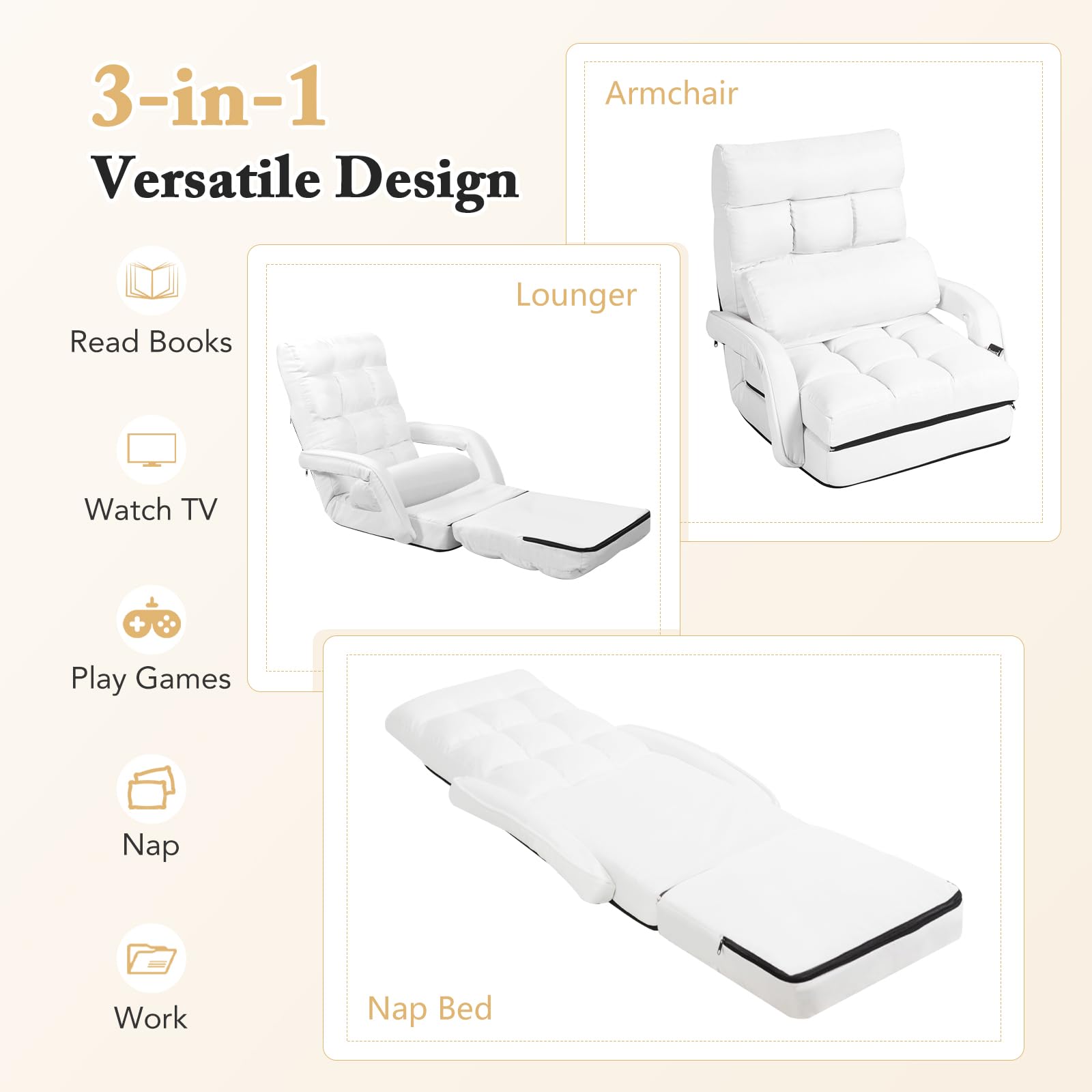 Foldable Floor Lazy Sofa Chair