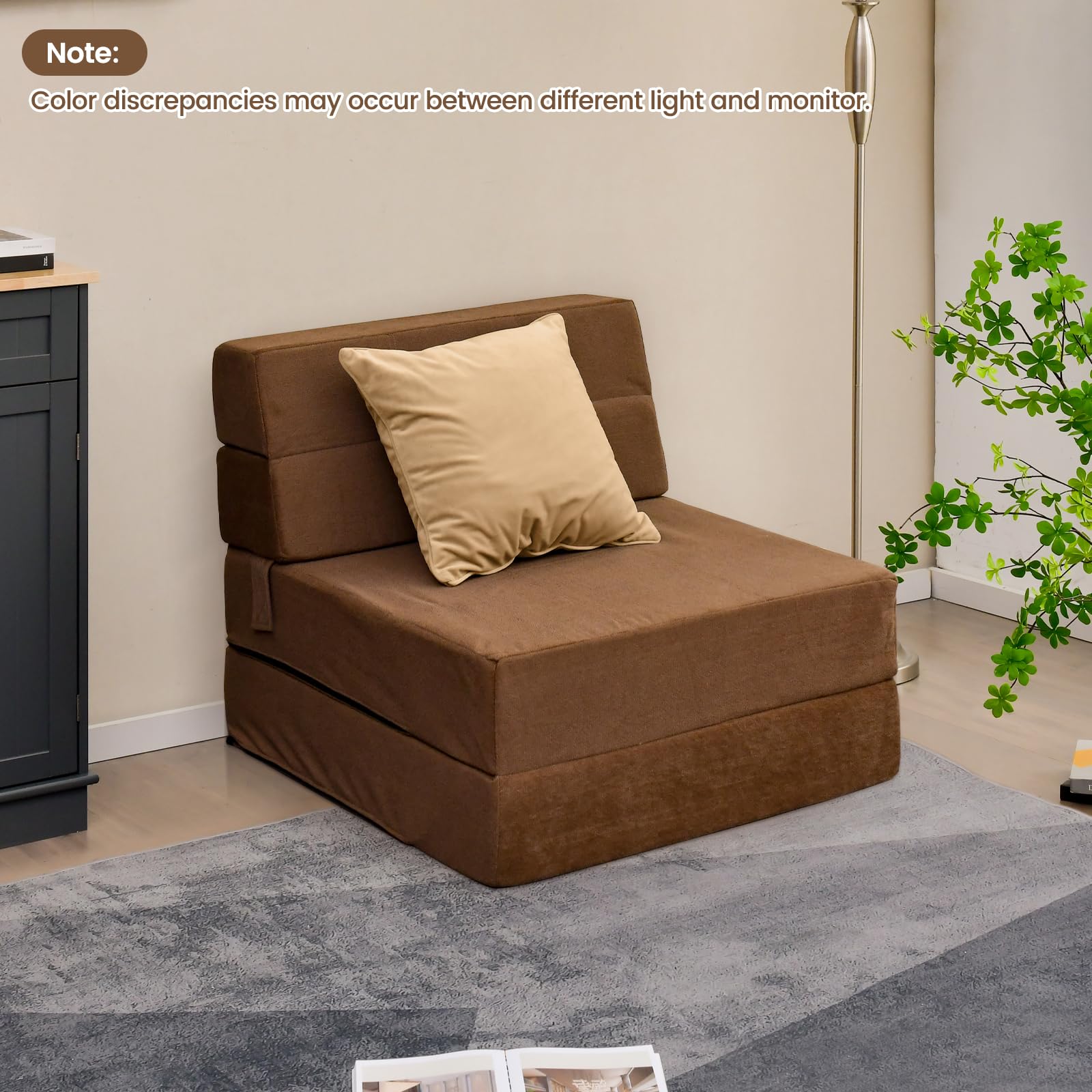 Folding Floor Sofa Bed, Convertible Sleeper Chair Bed