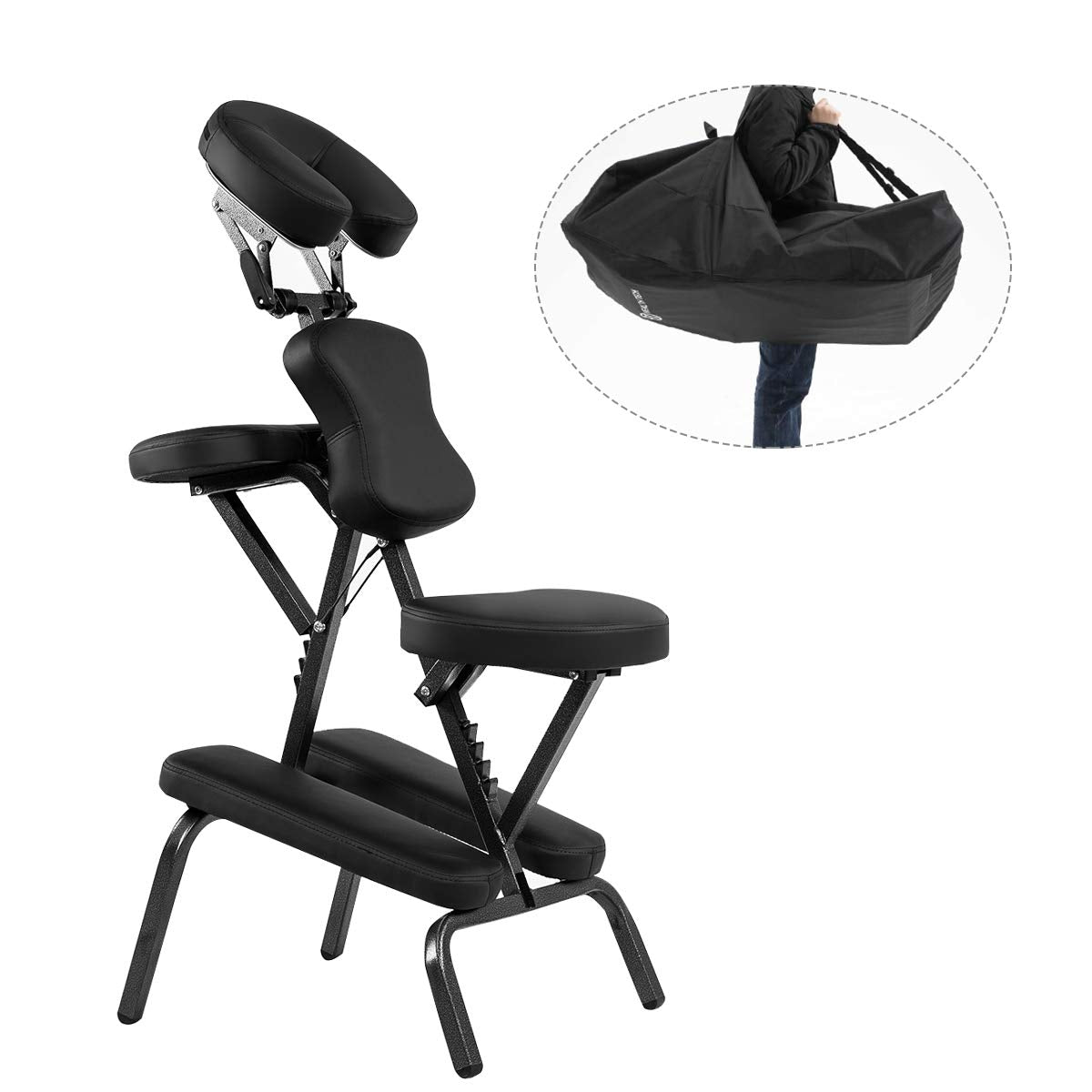 PU leather Portable Massage Chair with Carrying Bag