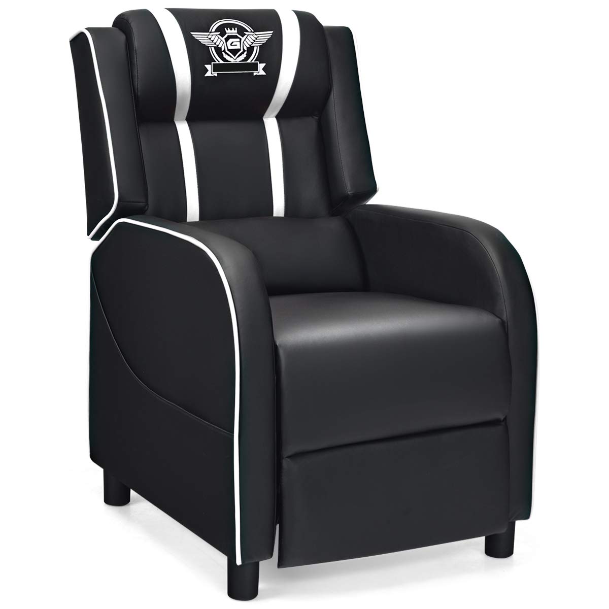 Adjustable Massage Gaming Chairs for Adults w/Footrest, Remote Control & Side Pocket