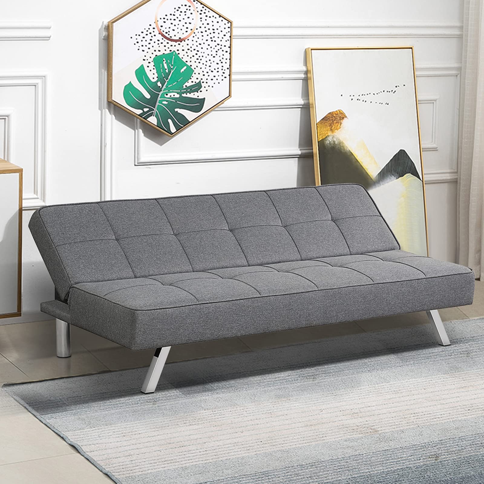 3 Seater Convertible Sofa Bed with 3 Adjustable Angles