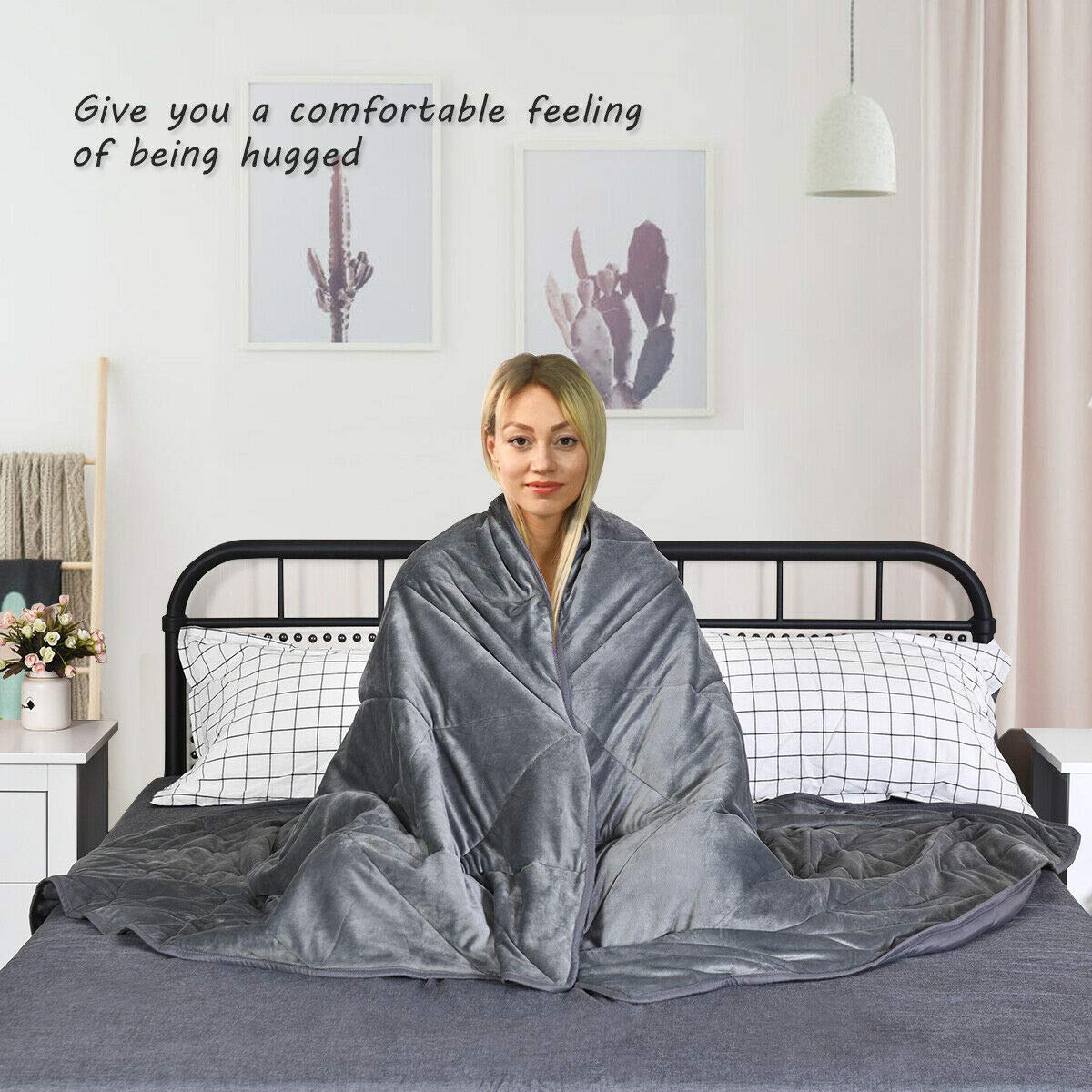 Premium Weighted Blanket 17lbs |60"x80"| Queen Size, for Kids Adults