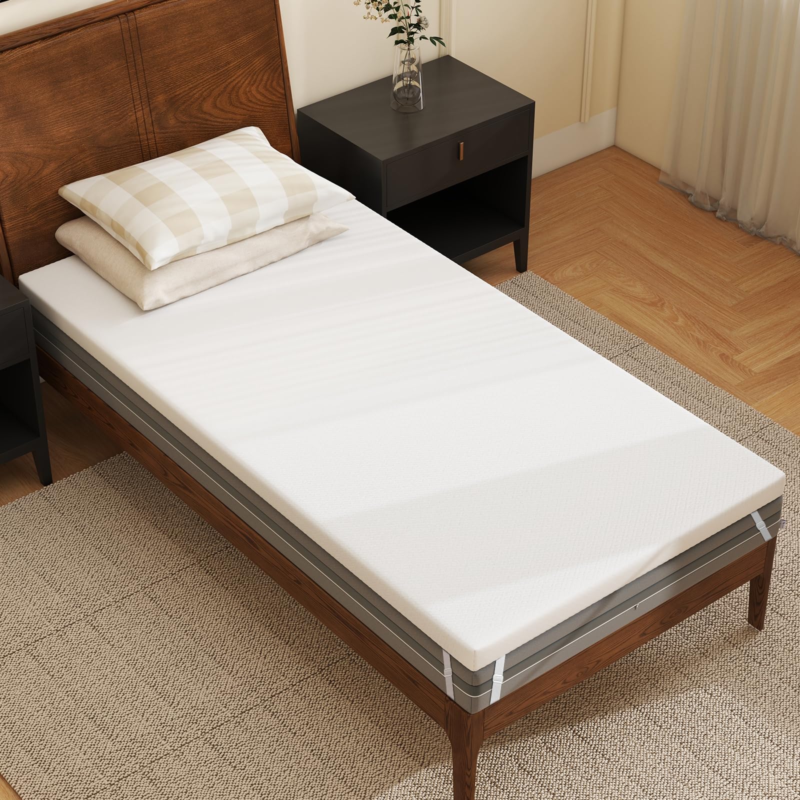 Cooling Gel-Infused Memory Foam Mattress Topper