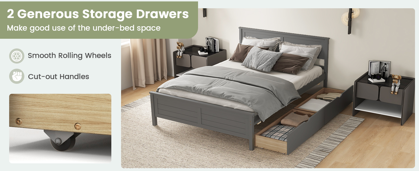 Platform Bed Frame with Headboard