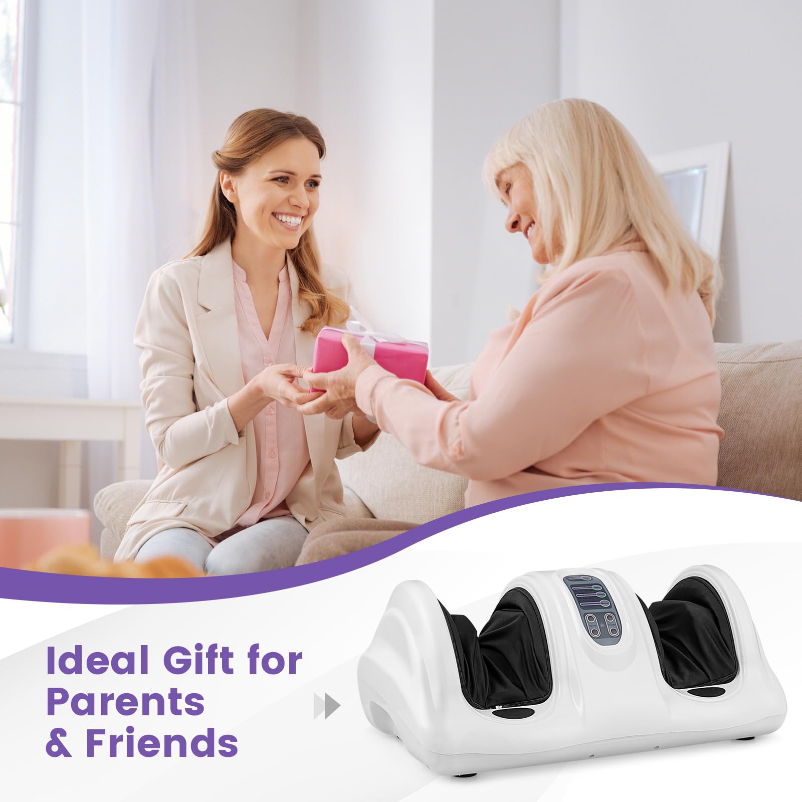 Electric Shiatsu Foot Massager with Remote and 4 Massage Modes