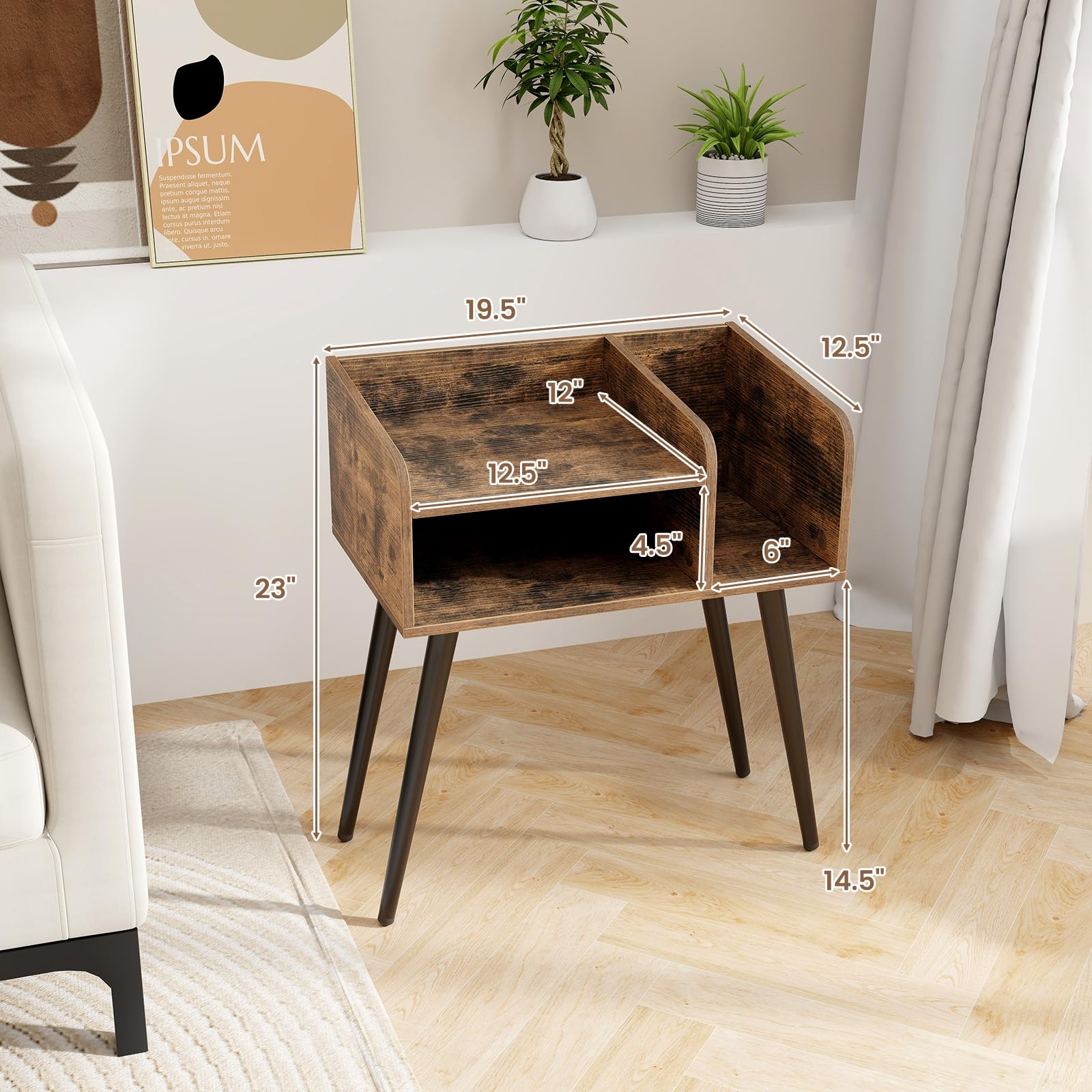 Nightstand with Open Shelves（1/2）
