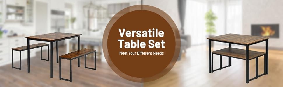 dining table with benches