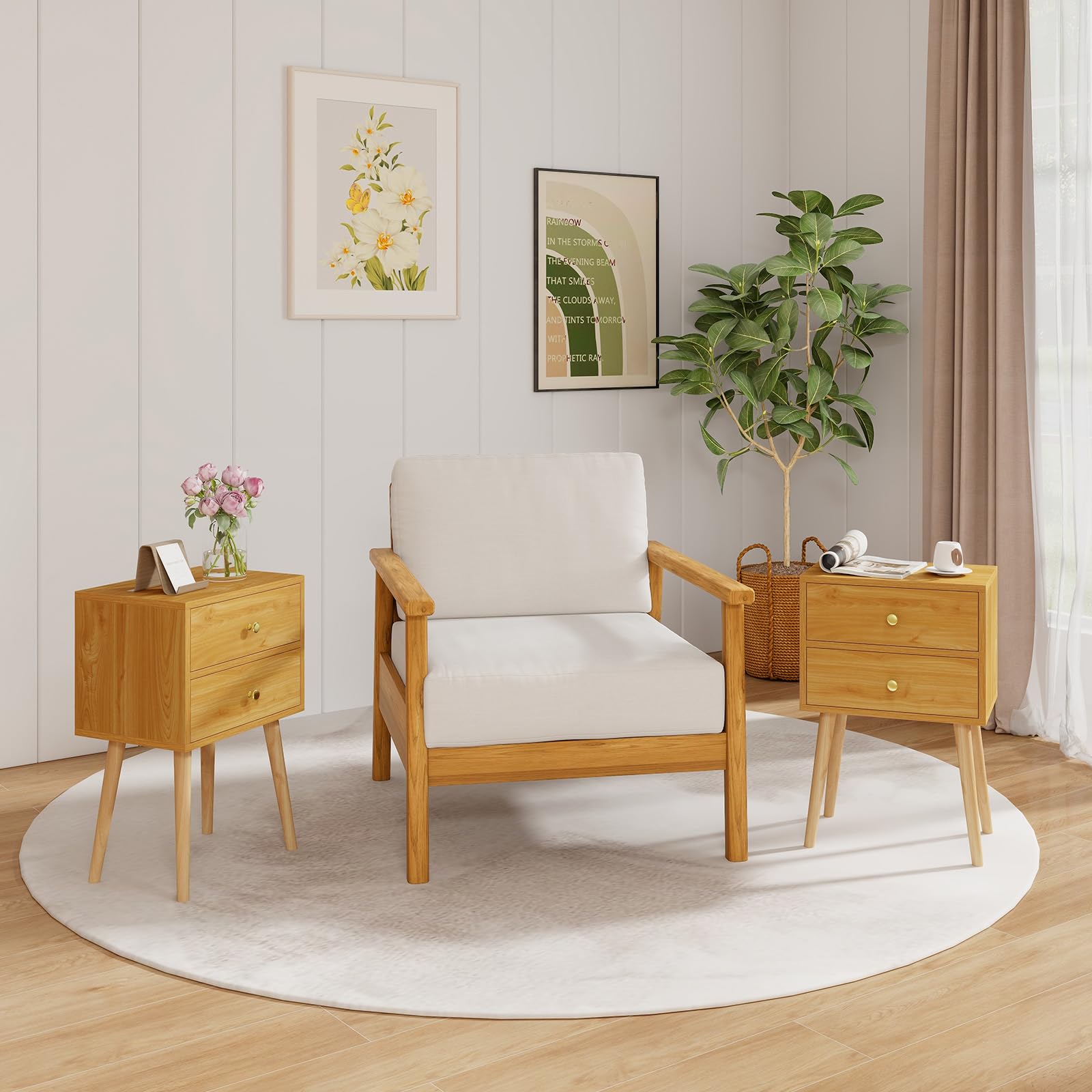 Nightstand with 2 Drawers（1/2）