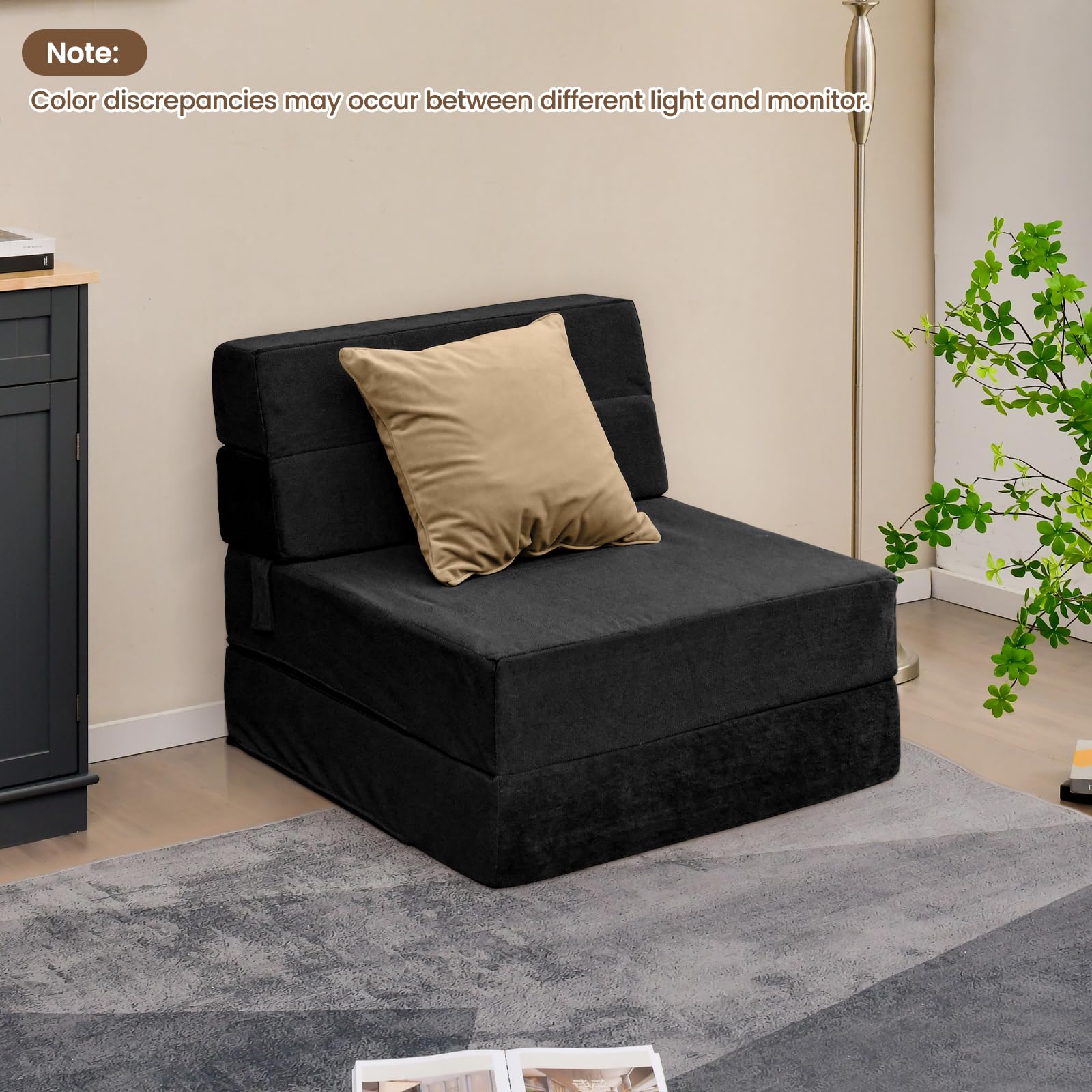 Folding Floor Sofa Bed, Convertible Sleeper Chair Bed