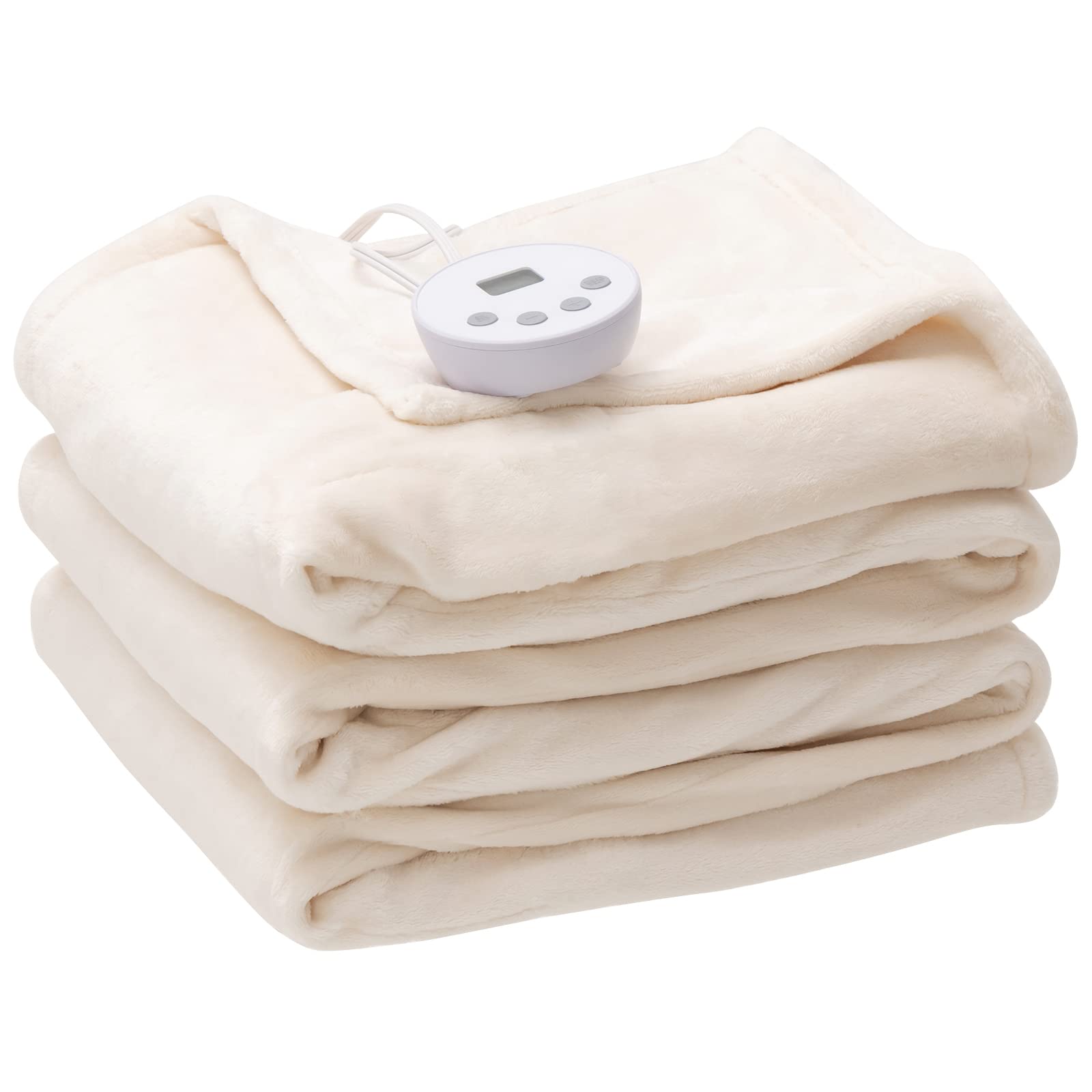 Heated Blanket Electric Blanket Twin Size 84&rsquo;&rsquo; x 62&rsquo;&rsquo; Heating Blanket with 10 Heating Levels & 12 Hour Selectable Auto Shut-Off
