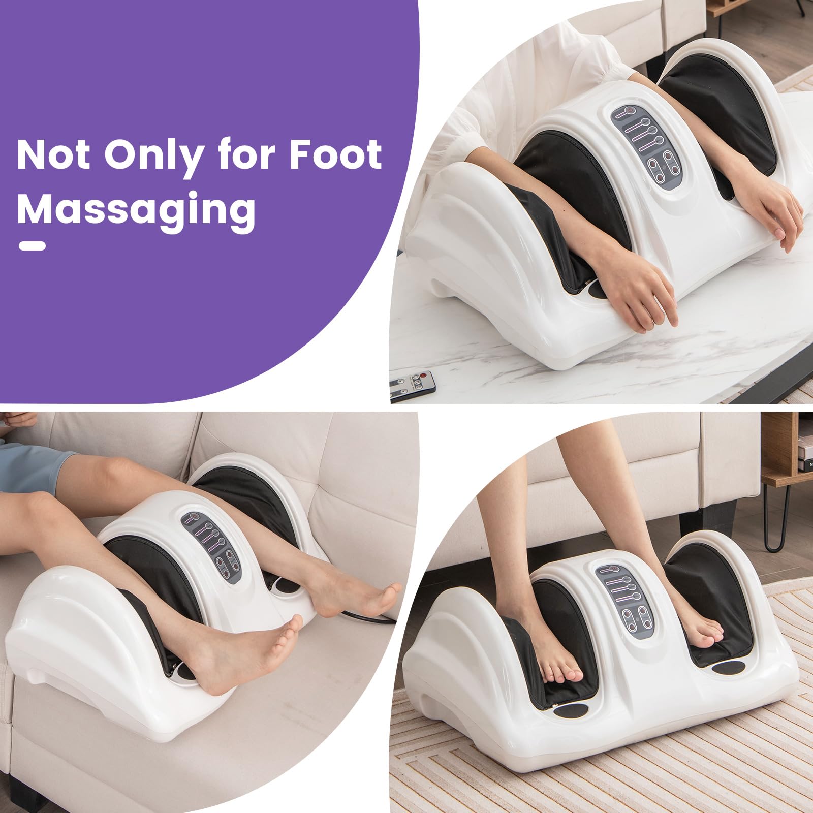 Electric Shiatsu Foot Massager with Remote and 4 Massage Modes