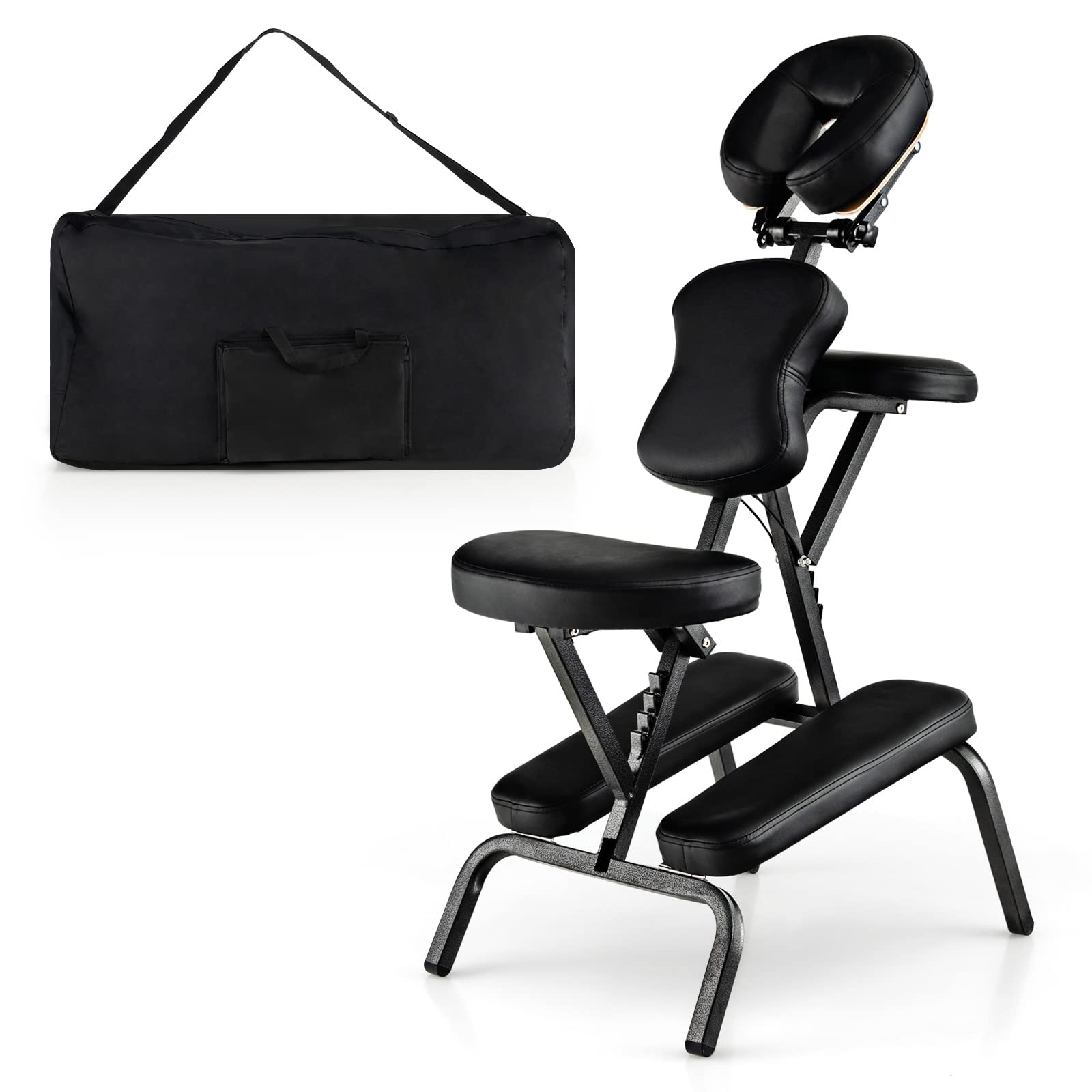 Portable Light Weight Massage Chair, Travel Massage Tattoo Spa Chair w/Carrying Bag