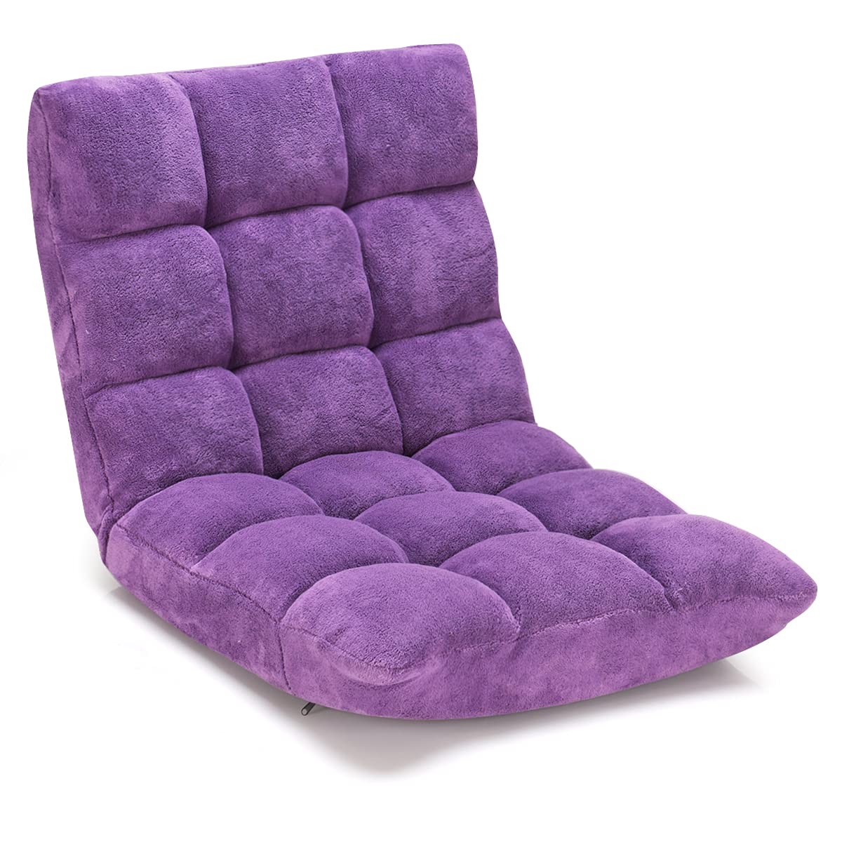 Floor Chairs for Adults - Floor Gaming Chair with Back Support, Coral Velvet, 14 Adjustable Position