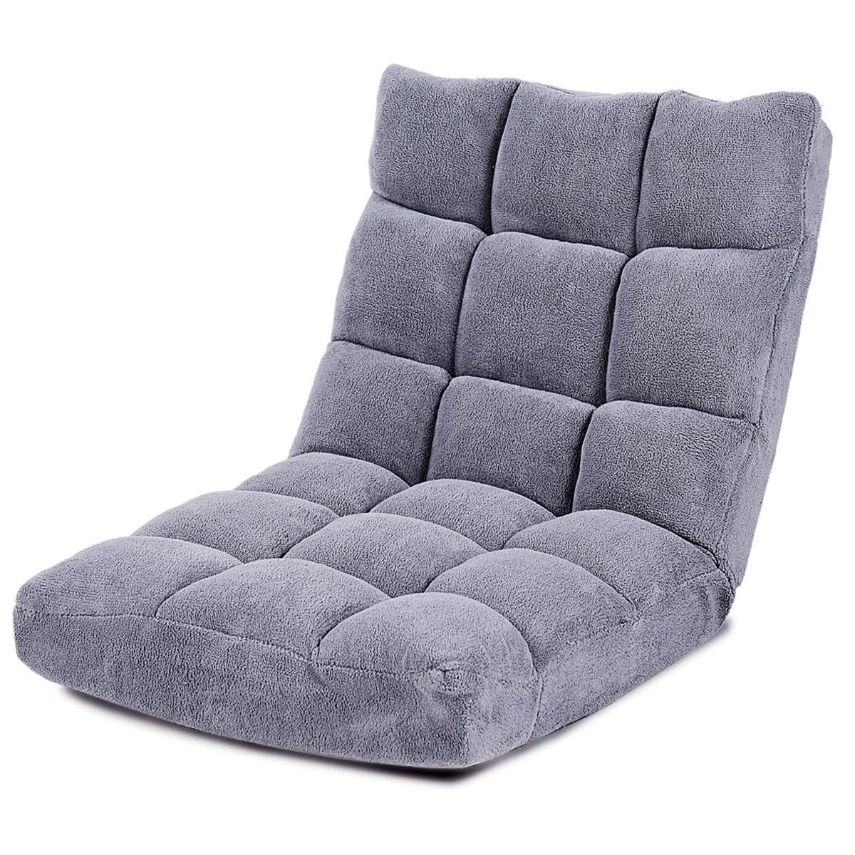 Floor Chairs for Adults - Floor Gaming Chair with Back Support, Coral Velvet, 14 Adjustable Position