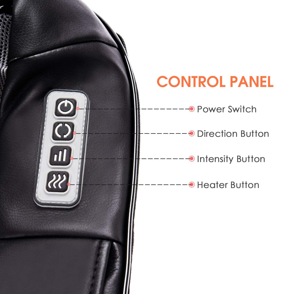 Shiatsu Neck Back Massager with Heat, Electric 3D Kneading Massage Pillow for Neck