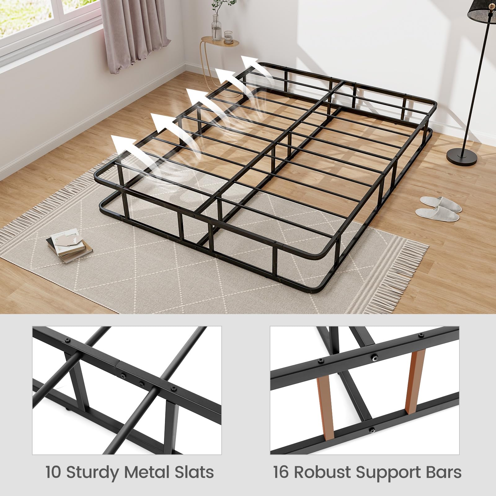 Queen Size Metal Platform Bed Frame