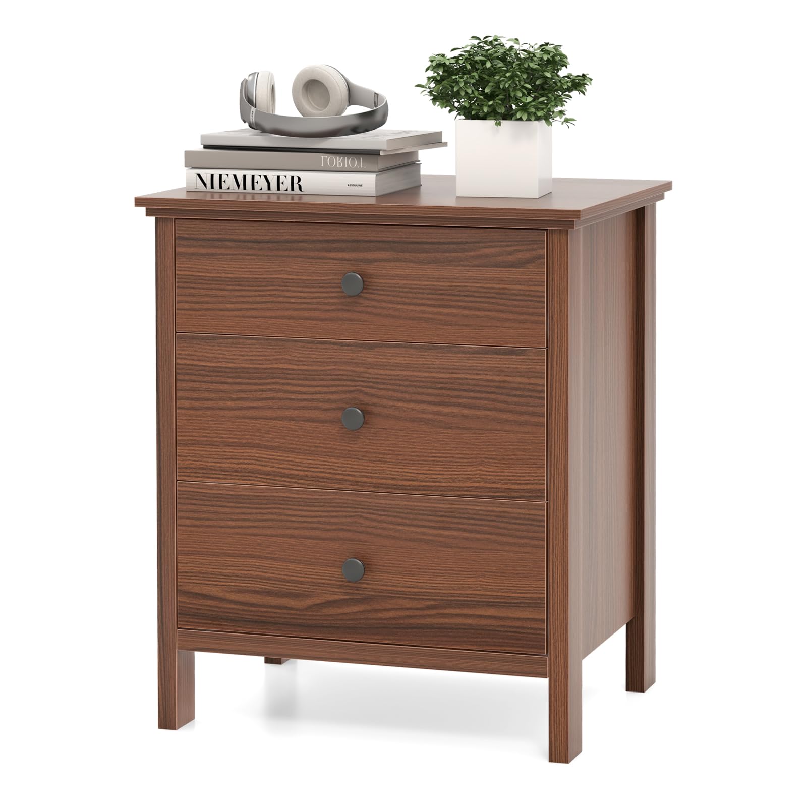 3 Drawers Nightstand Set of 1/2