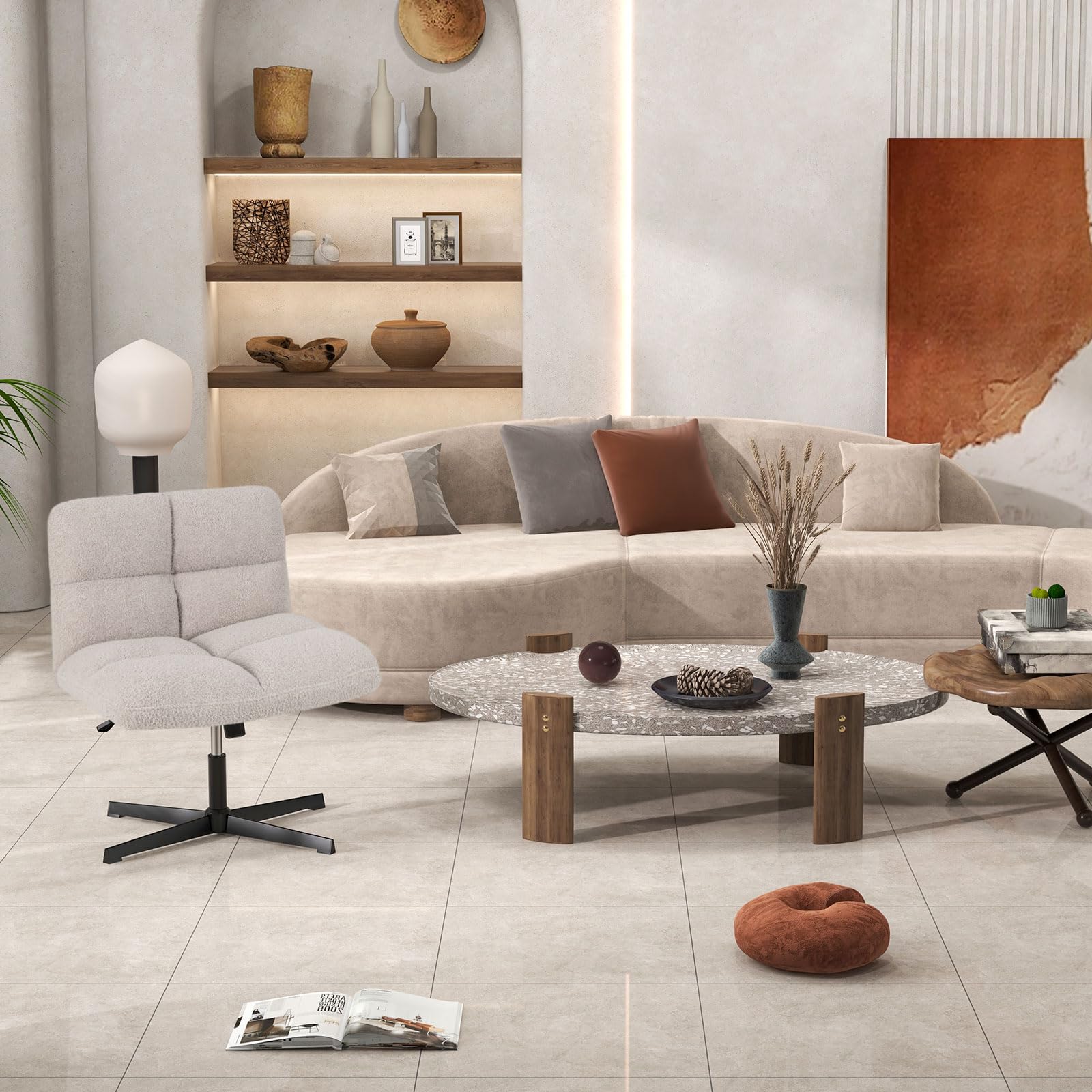 Criss Cross Chair, Height Adjustable Computer Swivel Office Chair