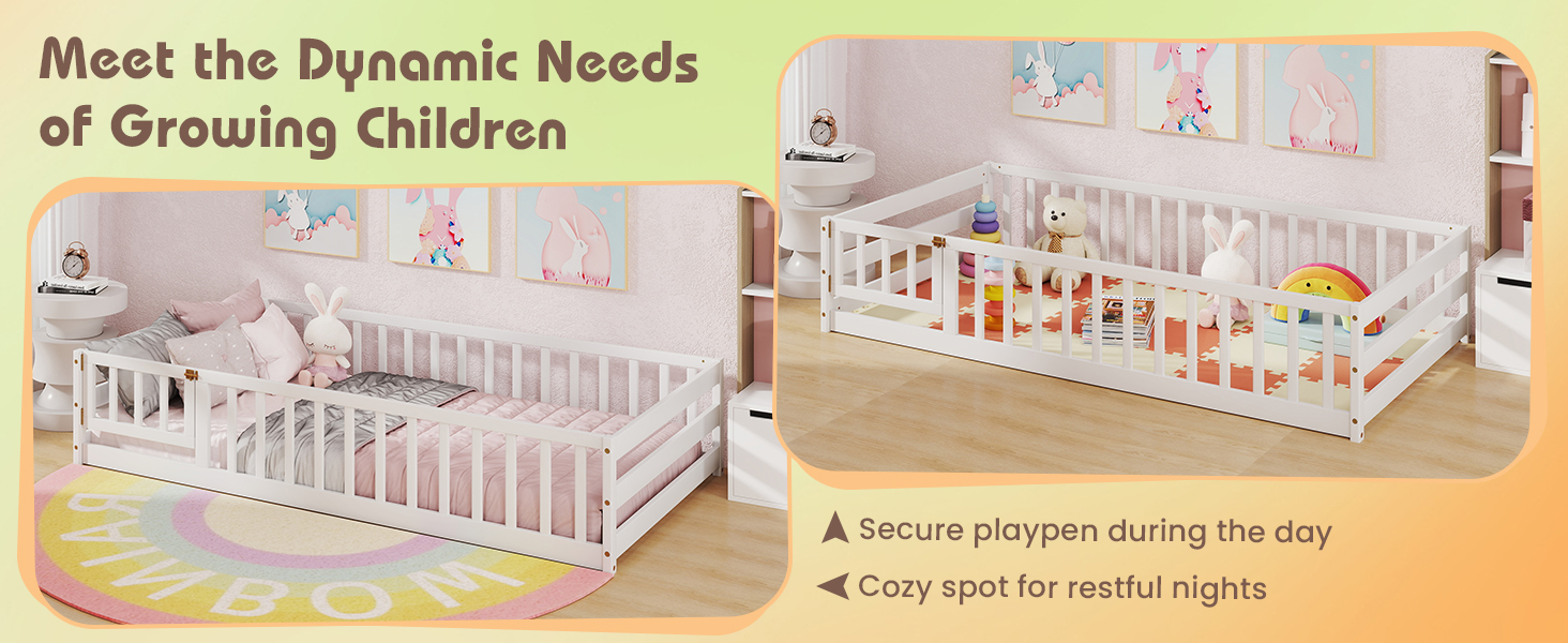 twin floor bed