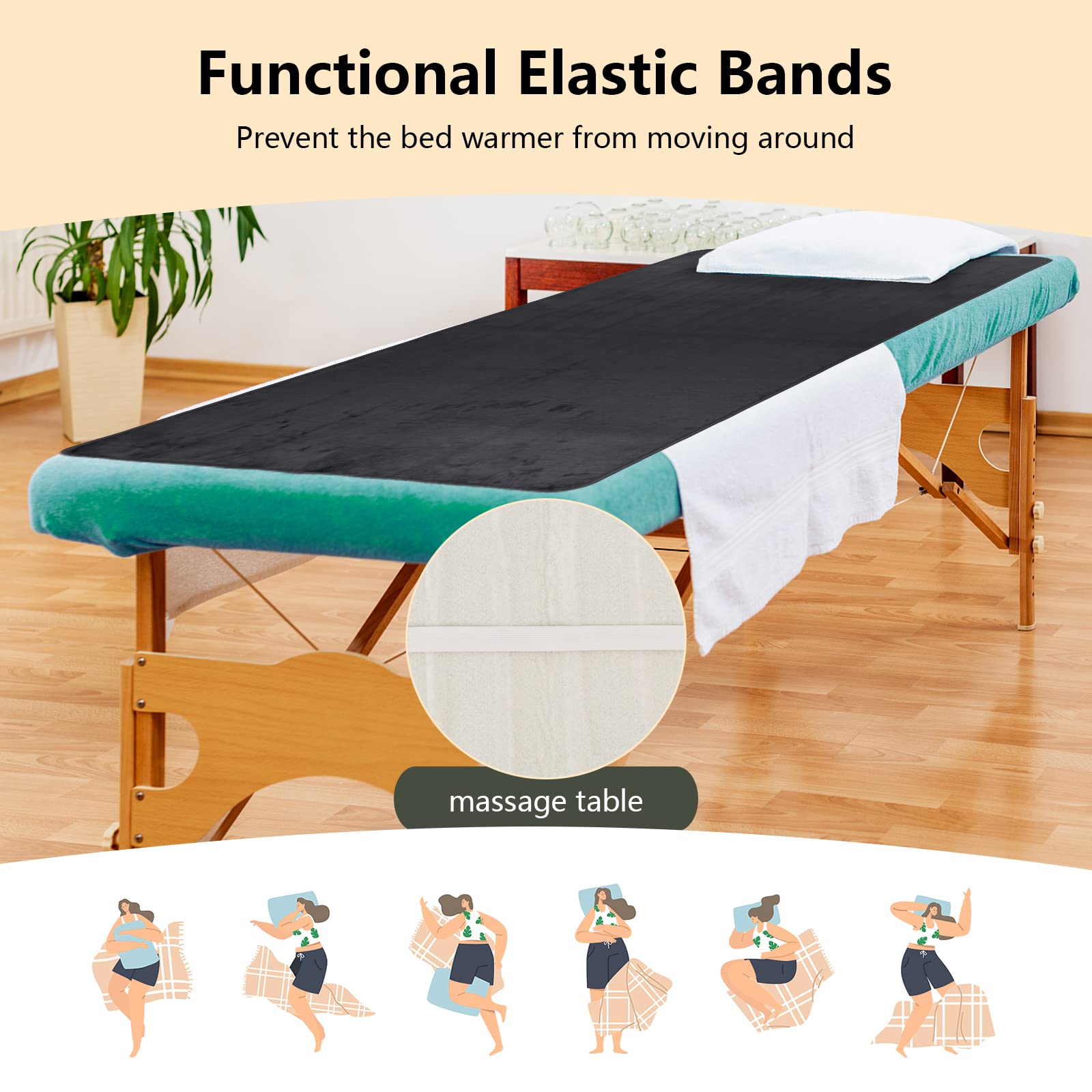Electric Heated Mattress Pad - 71&rdquo; x 30&rdquo; Bed Warmer w/ 5 Heating Levels, 8H Timer, Overheat Protection, Machine Washable Heating Pad