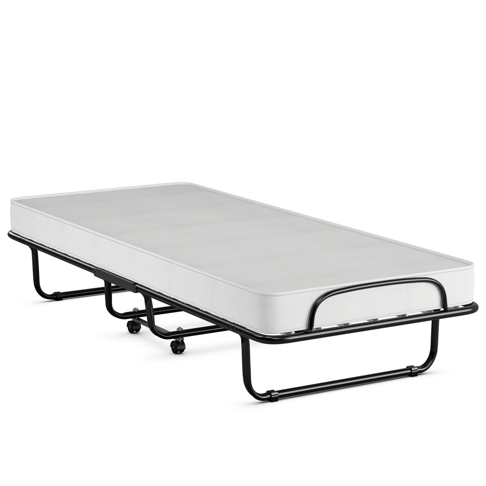 Portable Rollaway Bed with 4" Memory Foam Mattress for Adults and Guests