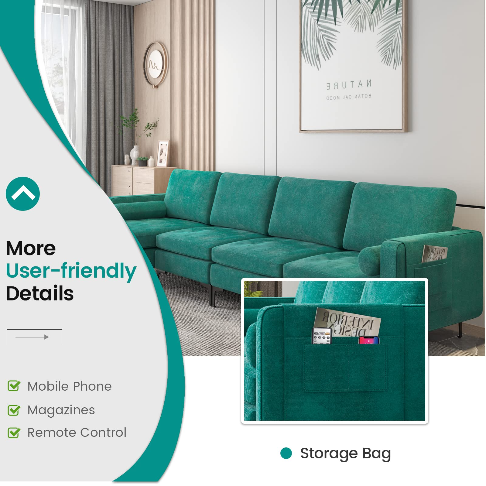 Heavy Duty Sleeper Sofa Couch for Living Room
