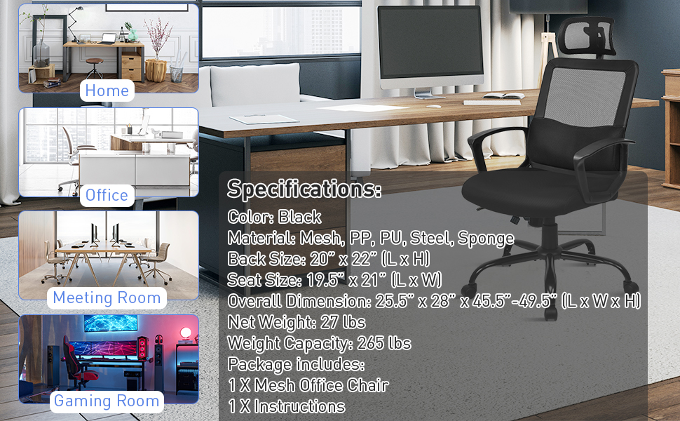 Heavy Base Desk Chair
