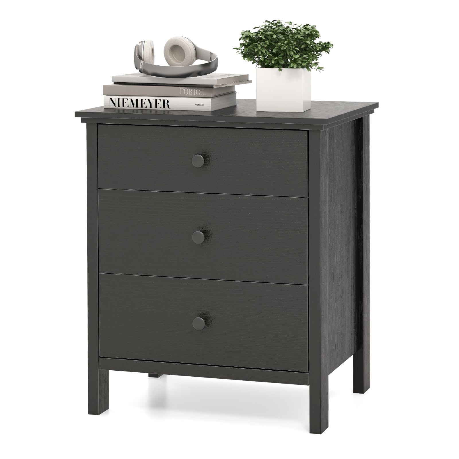 3 Drawers Nightstand Set of 1/2