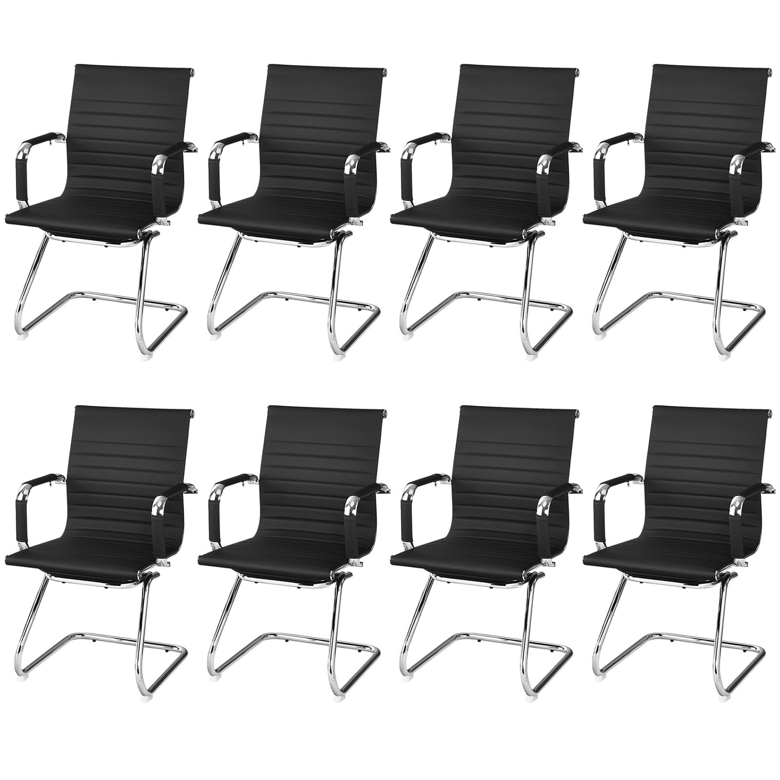 Office Reception Chairs- Guest Chairs, Conference Chair with Arm, Anti-Slip Foot Pads