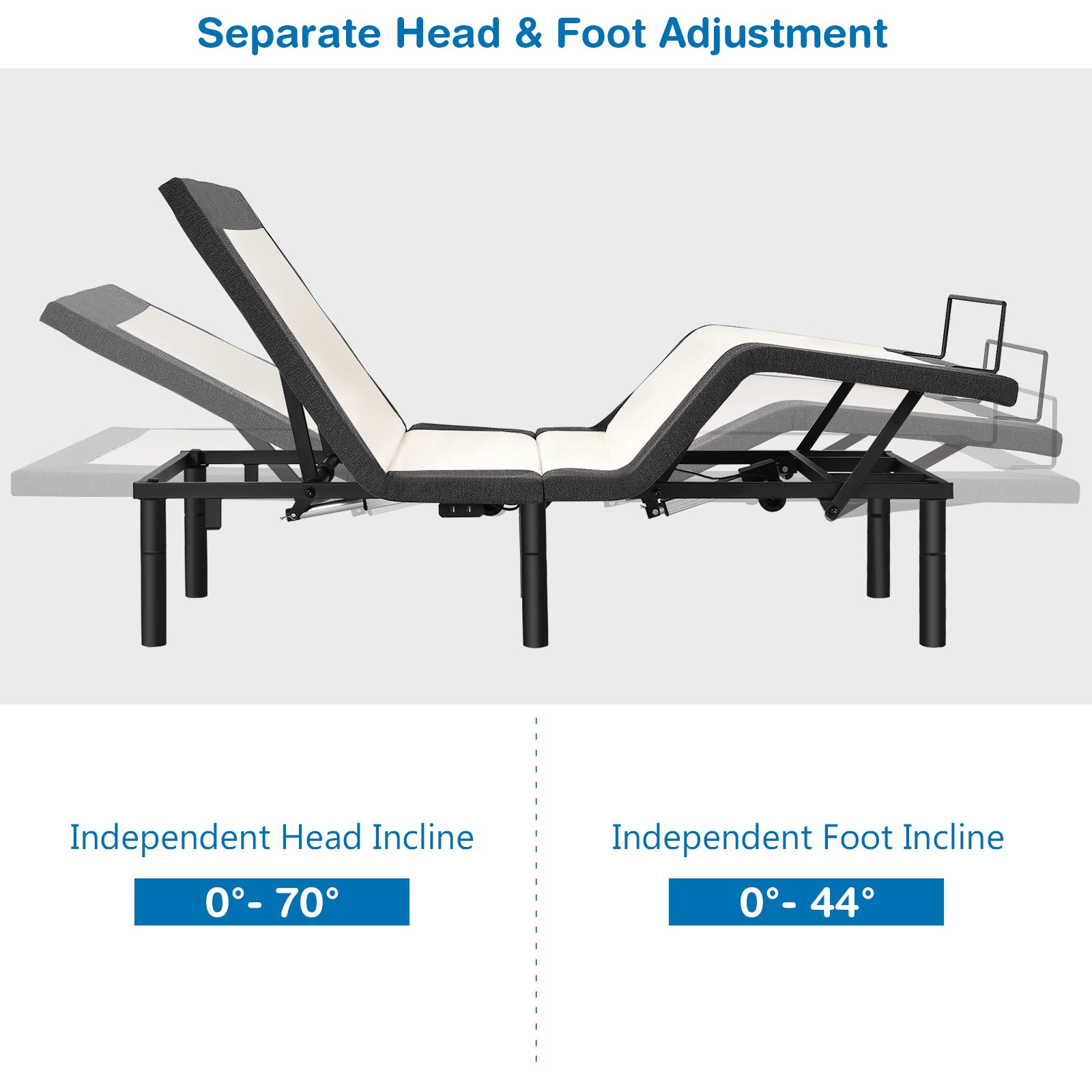 Adjustable Bed Base with Wireless Remote (Twin-XL) / (Queen)