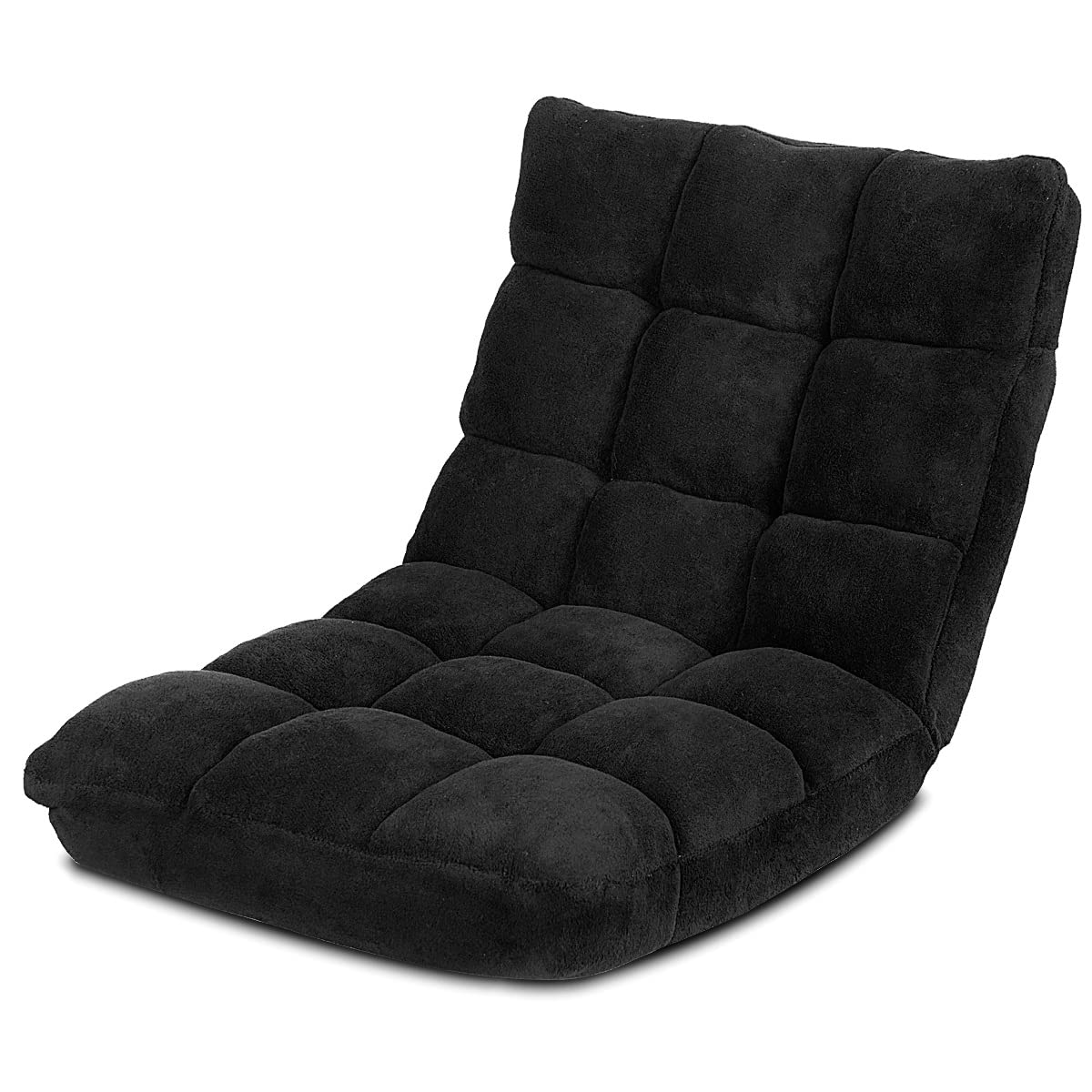 Floor Chairs for Adults - Floor Gaming Chair with Back Support, Coral Velvet, 14 Adjustable Position