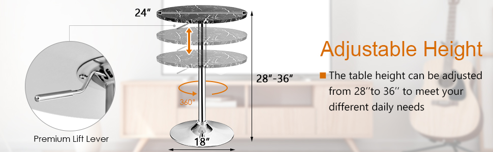 Round Pub Table