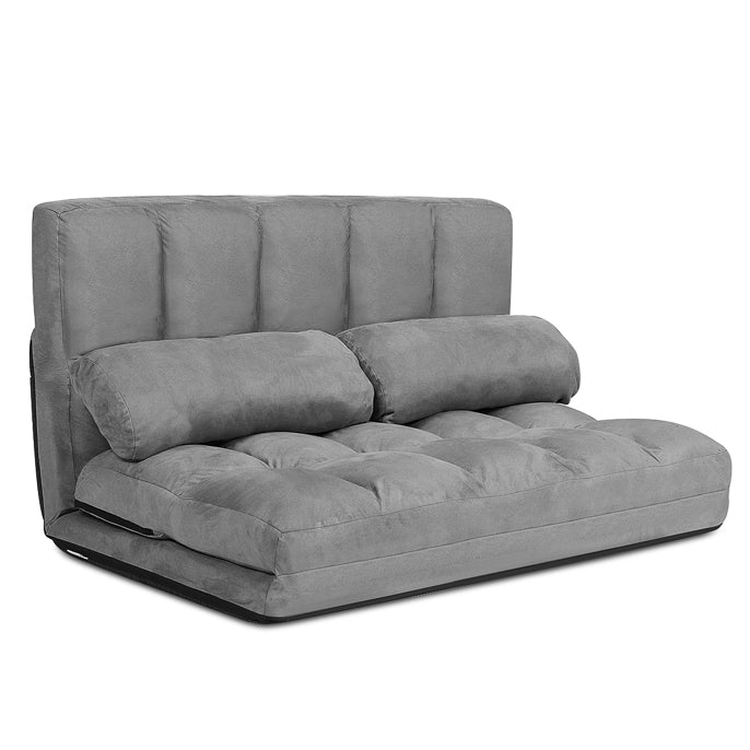 Various Colours Available 6-Position Adjustable Floor Sofa with 2 Pillows