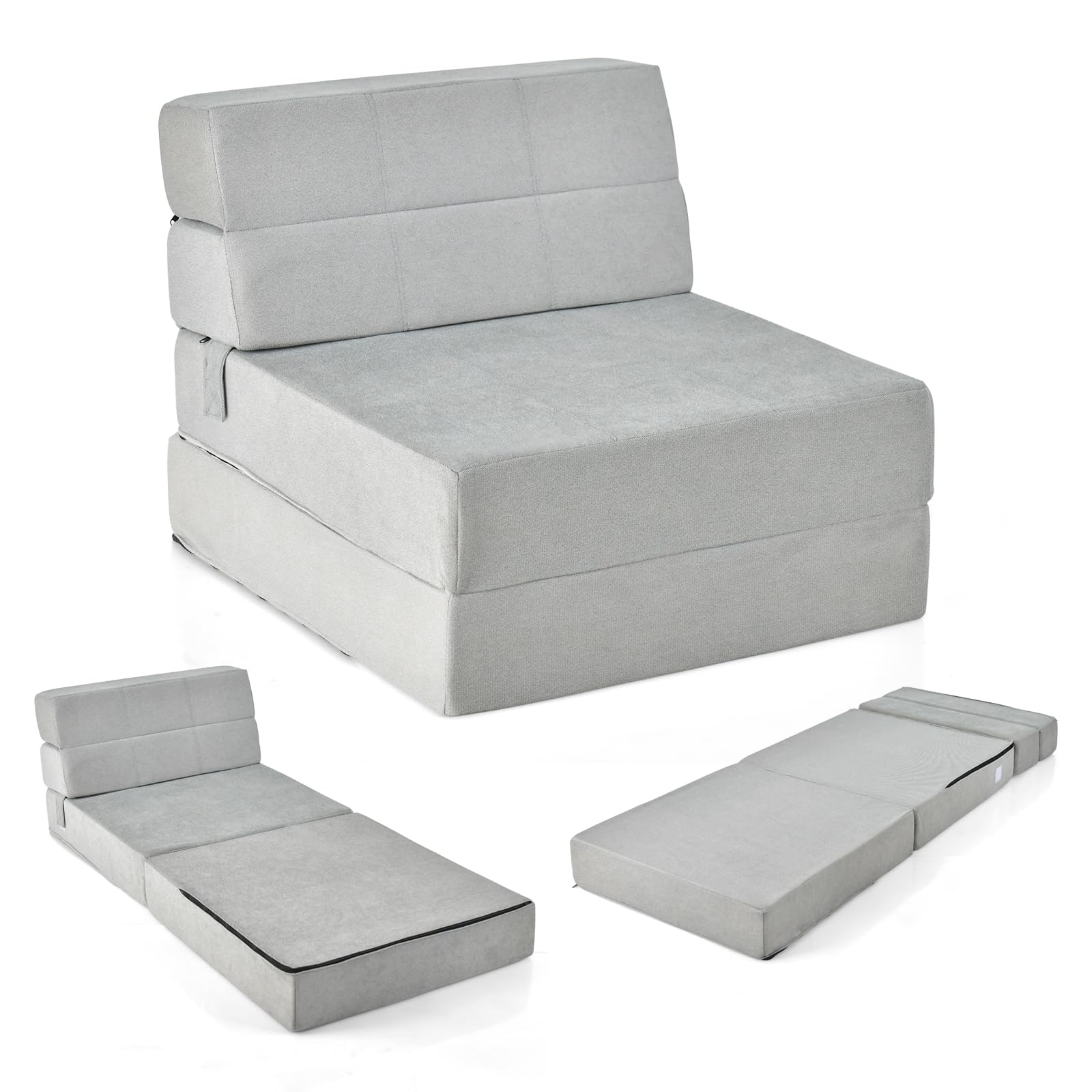 Folding Floor Sofa Bed, Convertible Sleeper Chair Bed